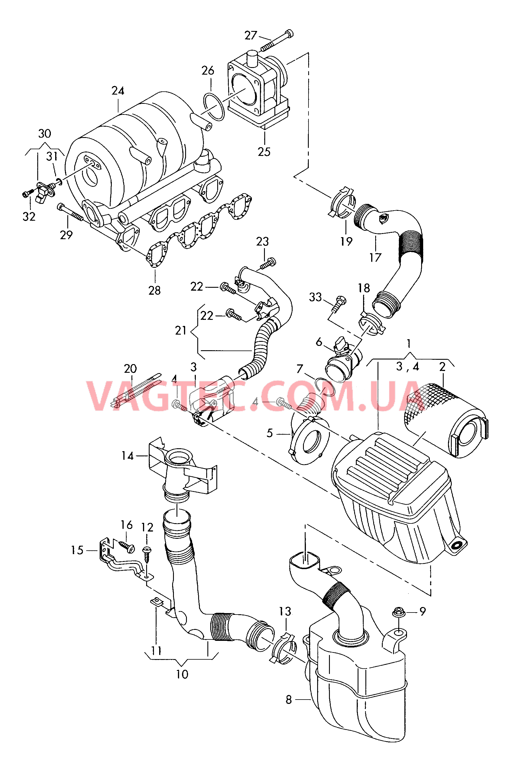 Возд. фильтр с сопутств. деталями  Патрубок впускного тракта  для VOLKSWAGEN Caddy 2011