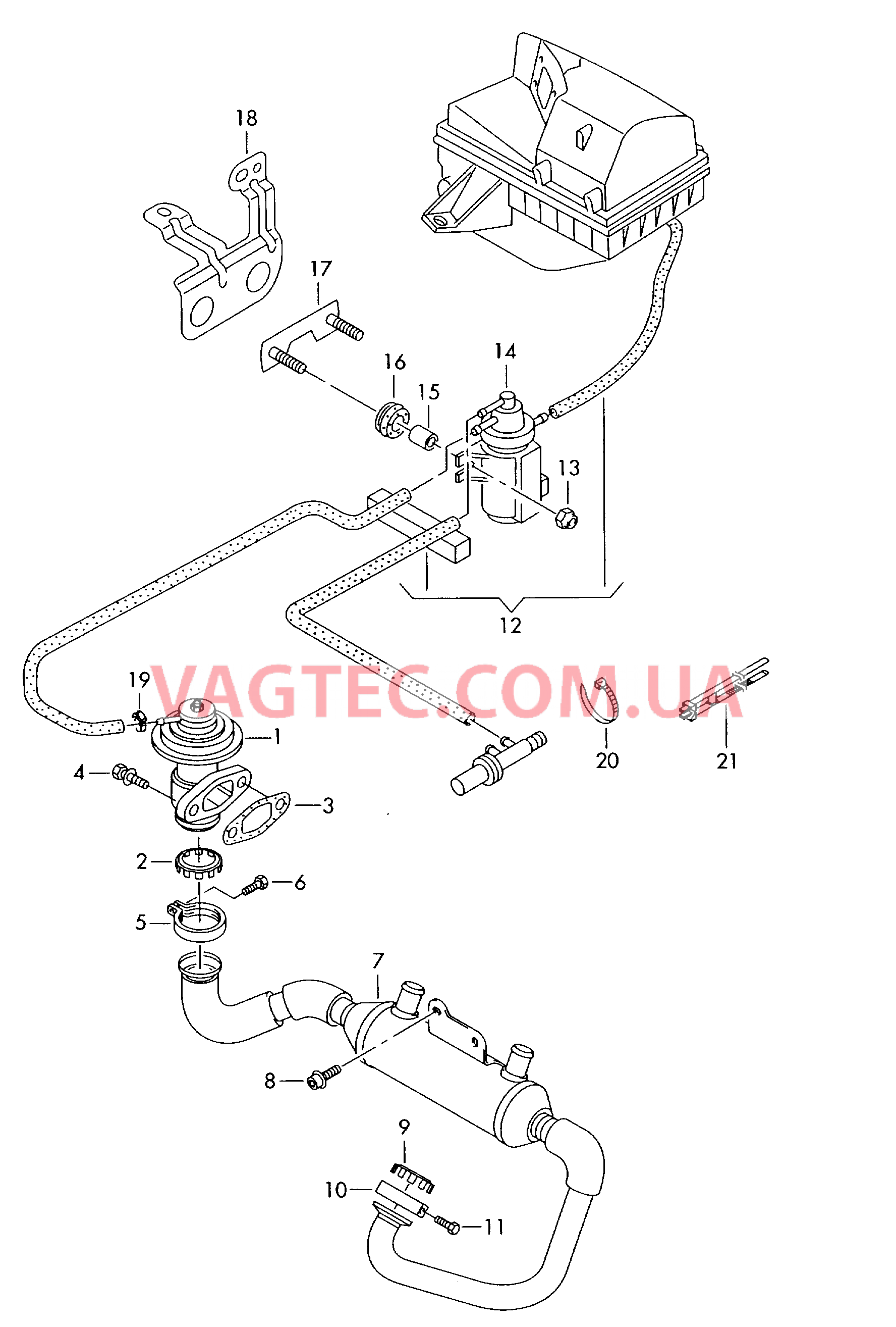 Рециркуляция ОГ  для VOLKSWAGEN Caddy 2004