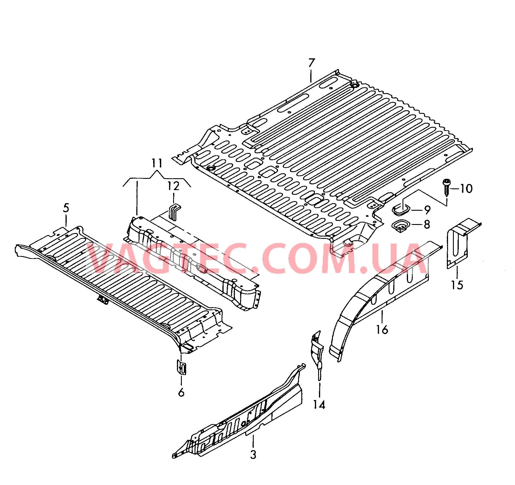 Детали нижней части кузова  F             >> 2K-8-100 000* для VOLKSWAGEN Caddy 2005