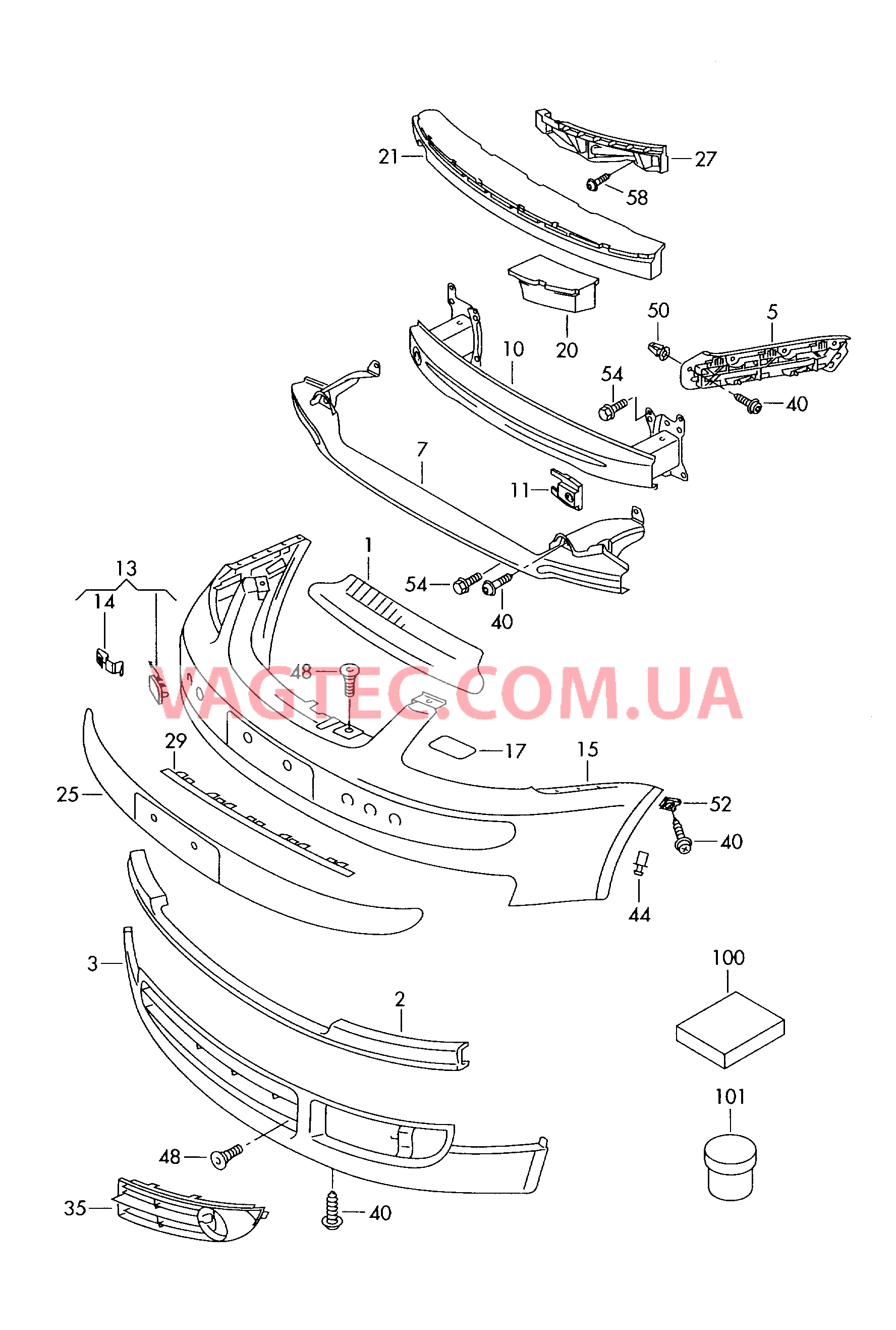 Бампер  для VOLKSWAGEN Touran 2006