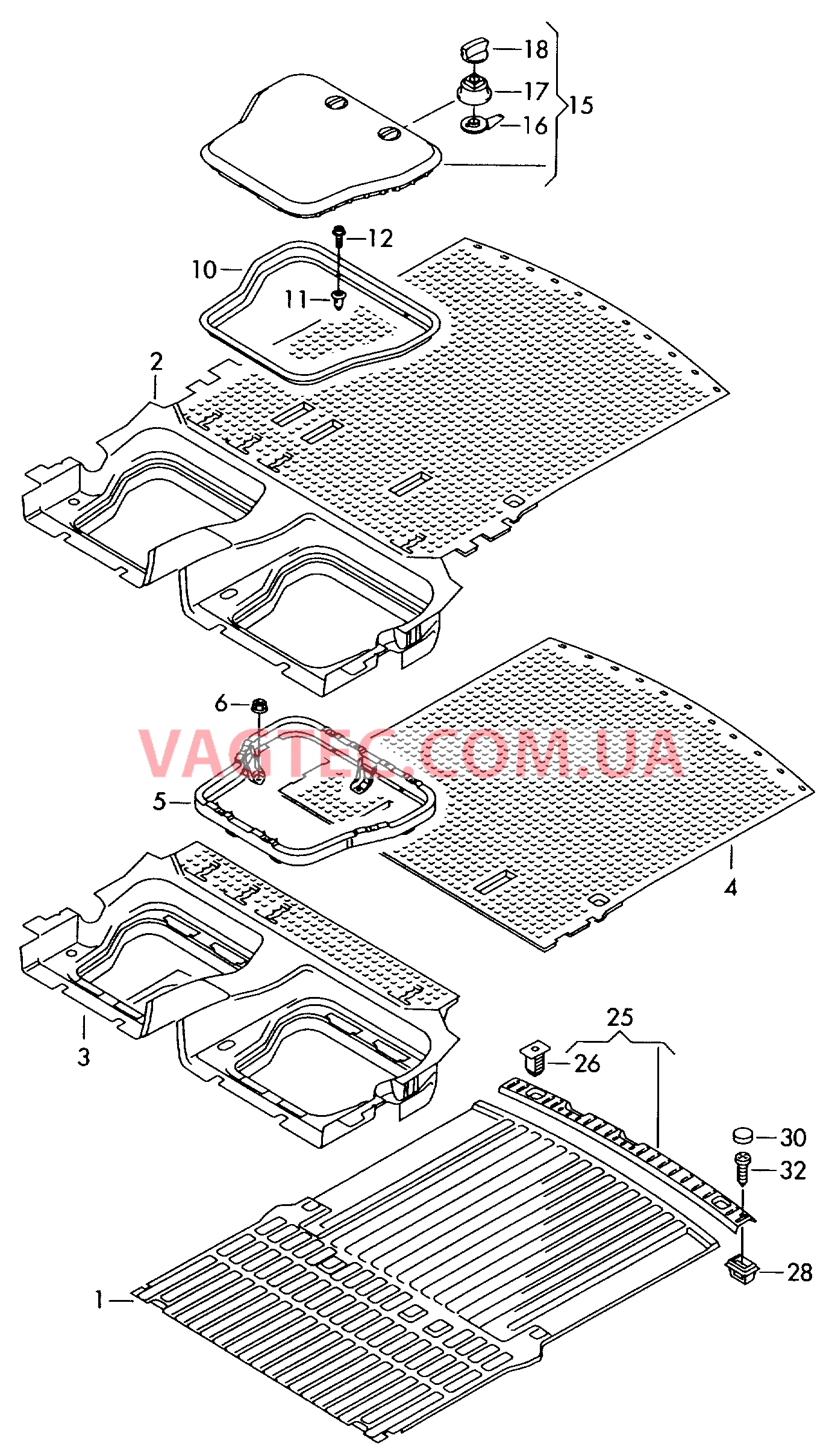 Коврики Накладка для кронштейна замка   F 2K-8-090 001>>* для VOLKSWAGEN Caddy 2004