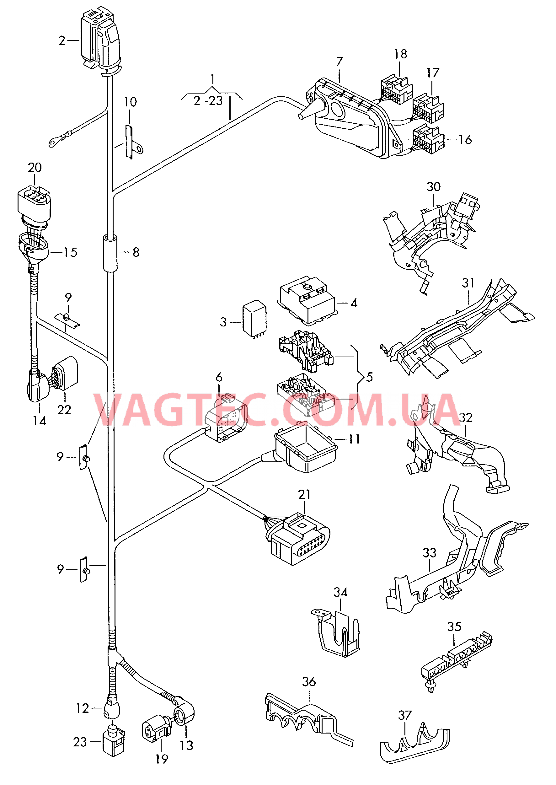 Жгут проводов для моторн. отс.  F             >> 2K-5-150 000 для VOLKSWAGEN Caddy 2007