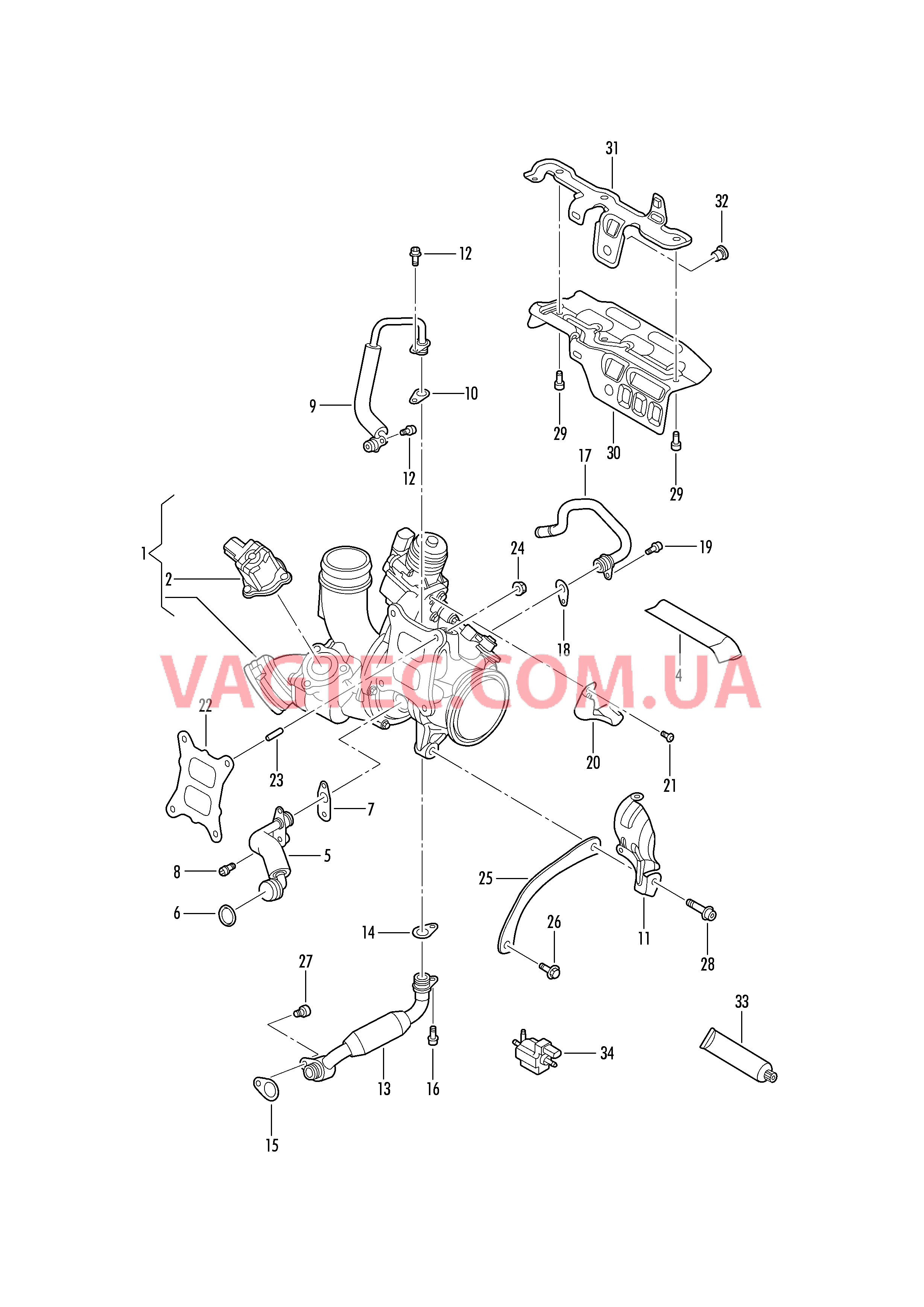 Турбонагнетатель Выпускной коллектор  для VOLKSWAGEN Beetle 2018