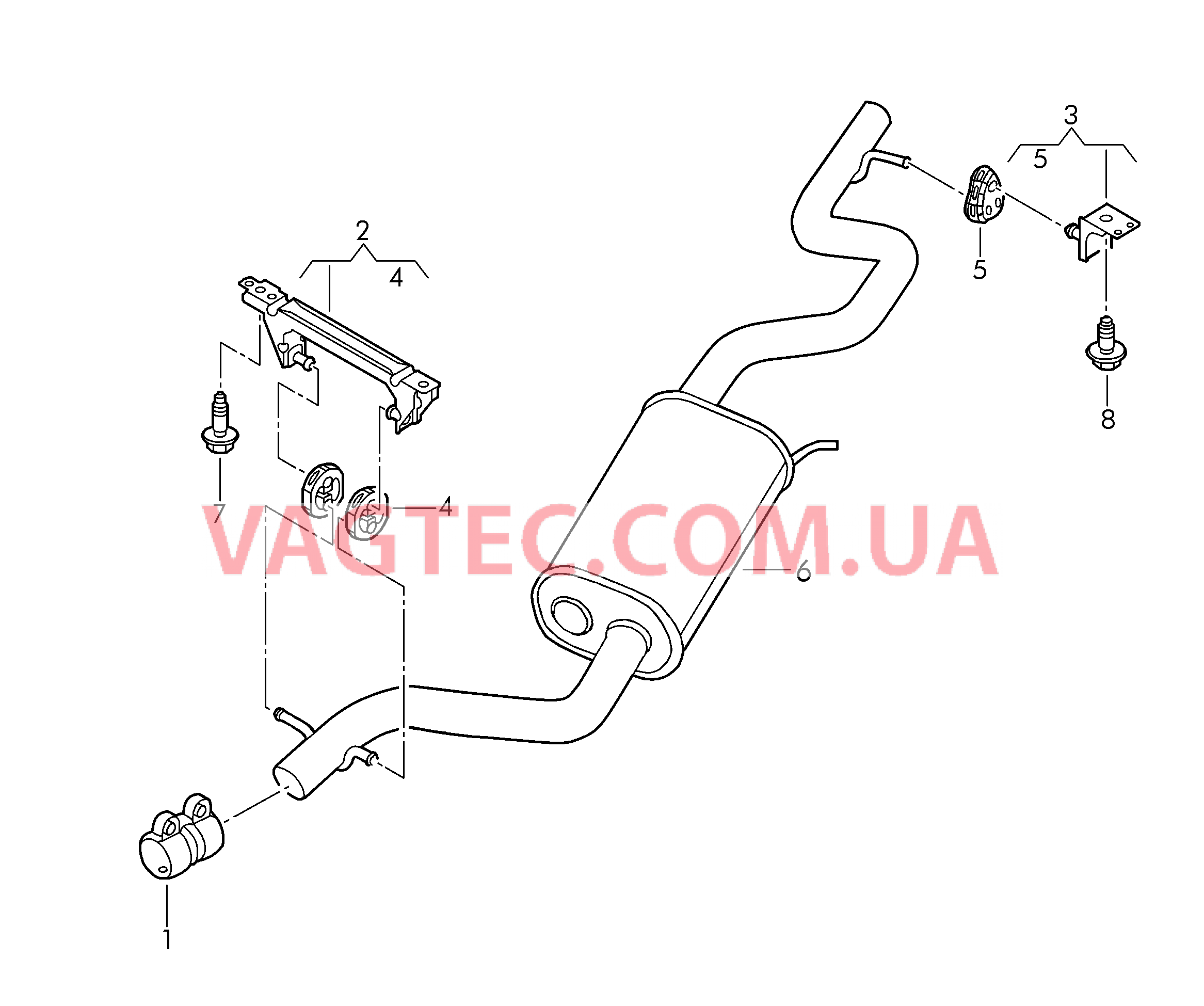 Передний глушитель с задним глушителем  для VOLKSWAGEN Beetle 2018