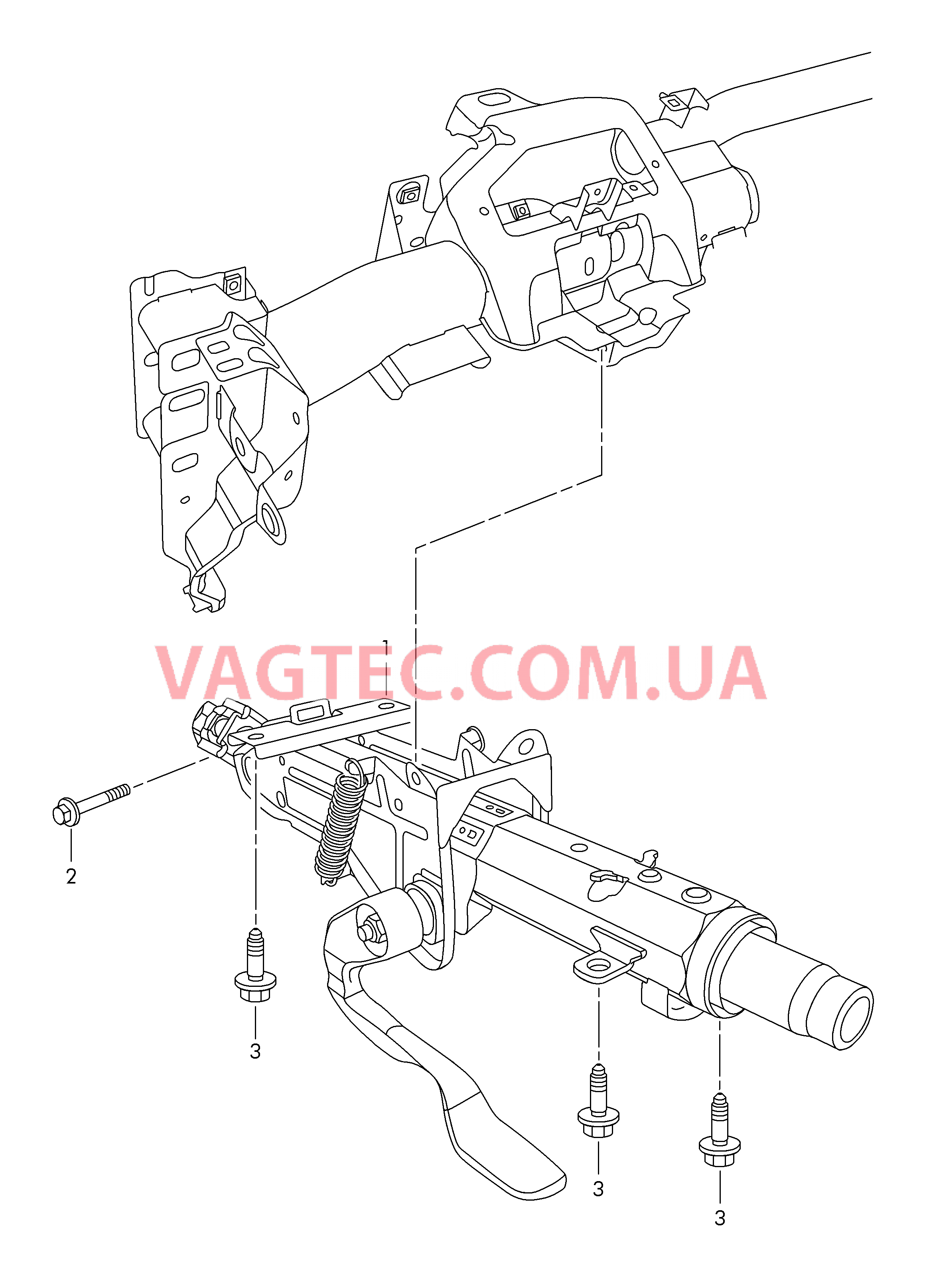 Pулевая колонка для рулевой колонки с механ. регулировкой по высоте  для VOLKSWAGEN Jetta 2018