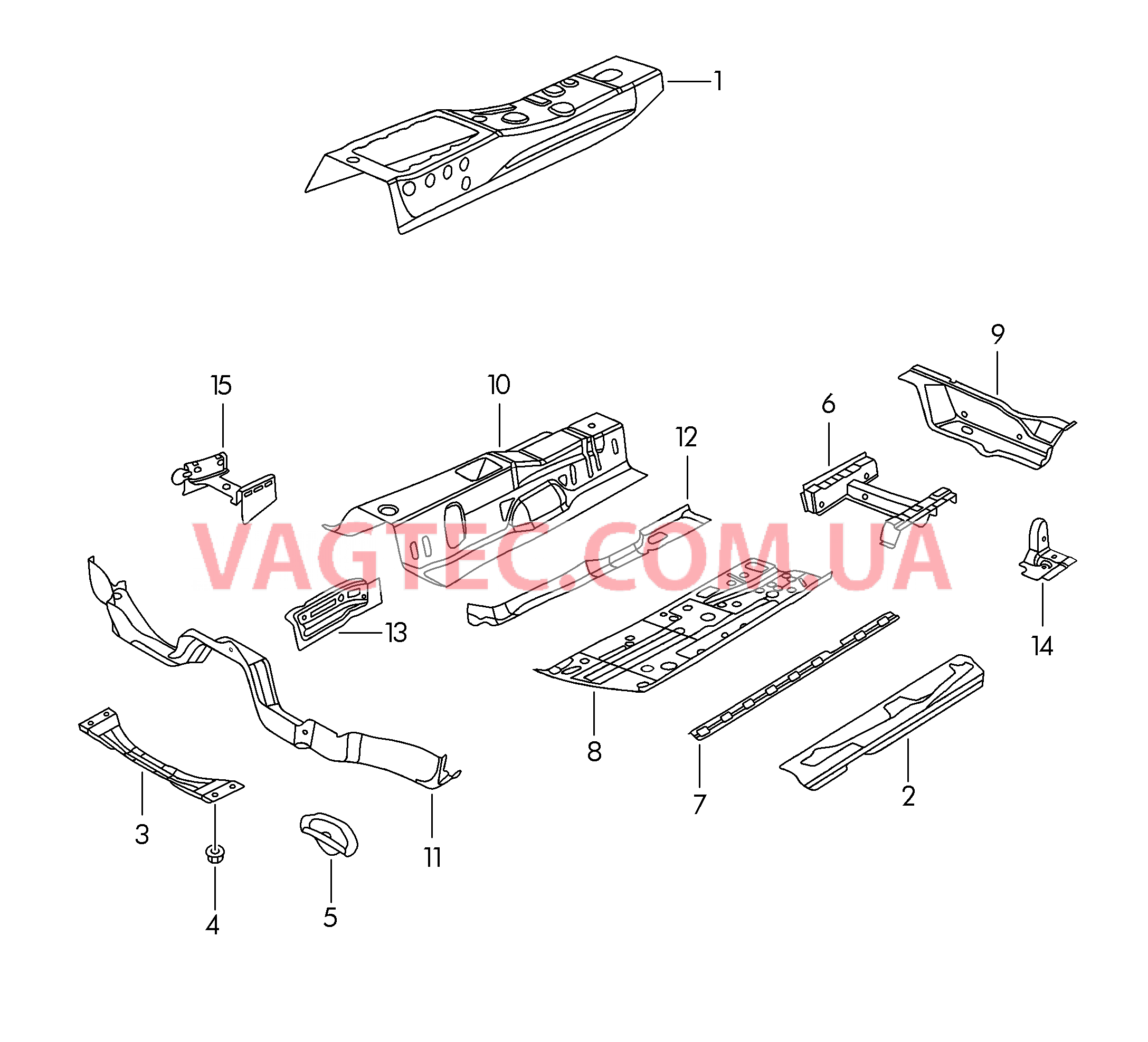 Панель пола  для VOLKSWAGEN Jetta 2014-2