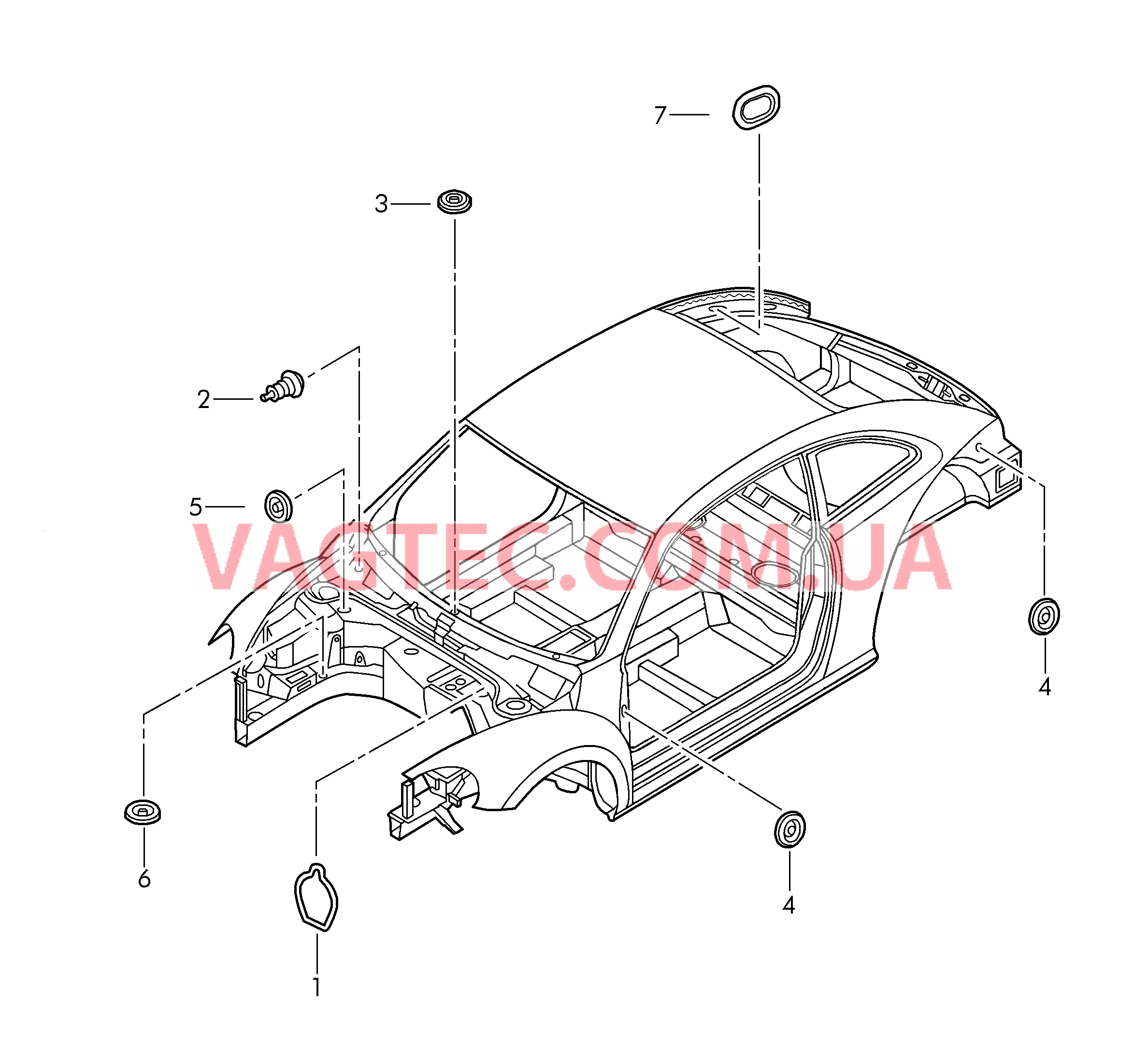 Заглушка Кузов  для VOLKSWAGEN Beetle 2019