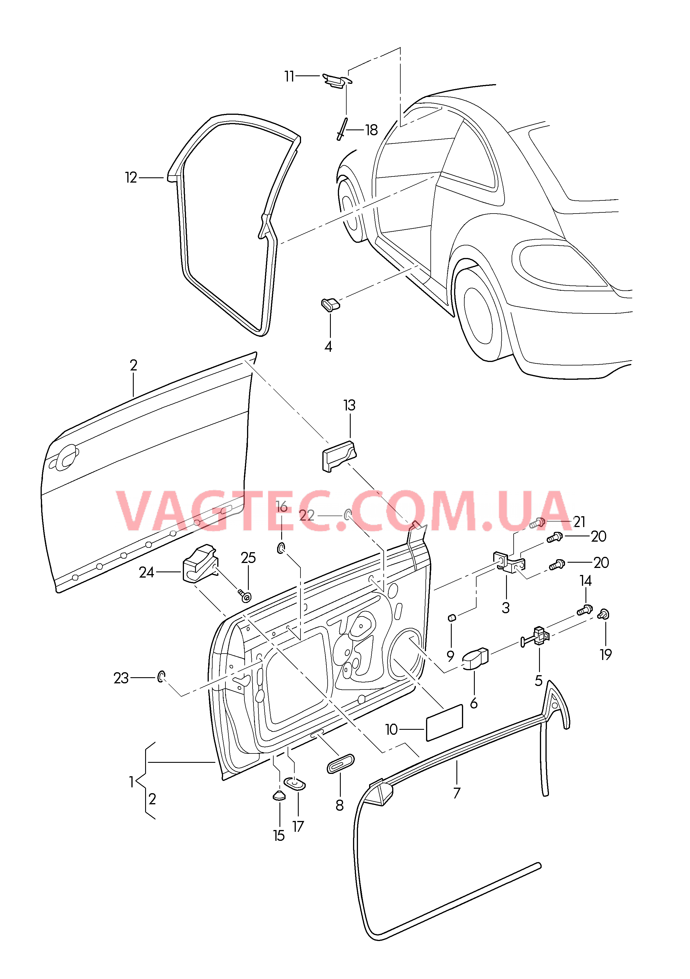 Двери Петля двери Фиксатор двери Уплотнитель двери  для VOLKSWAGEN Beetle 2013