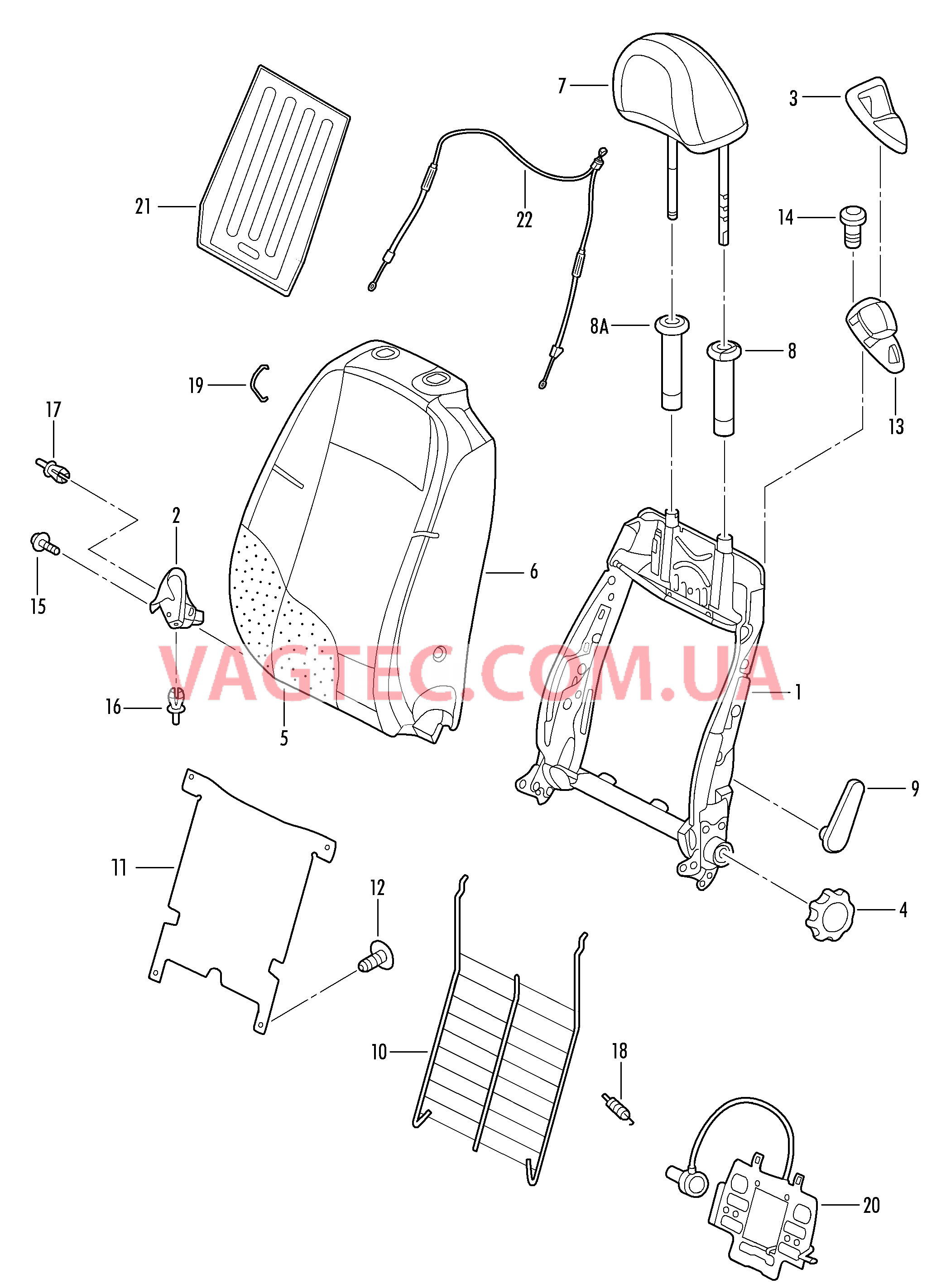 Cпинка  для VOLKSWAGEN Beetle.Cabriolet 2016