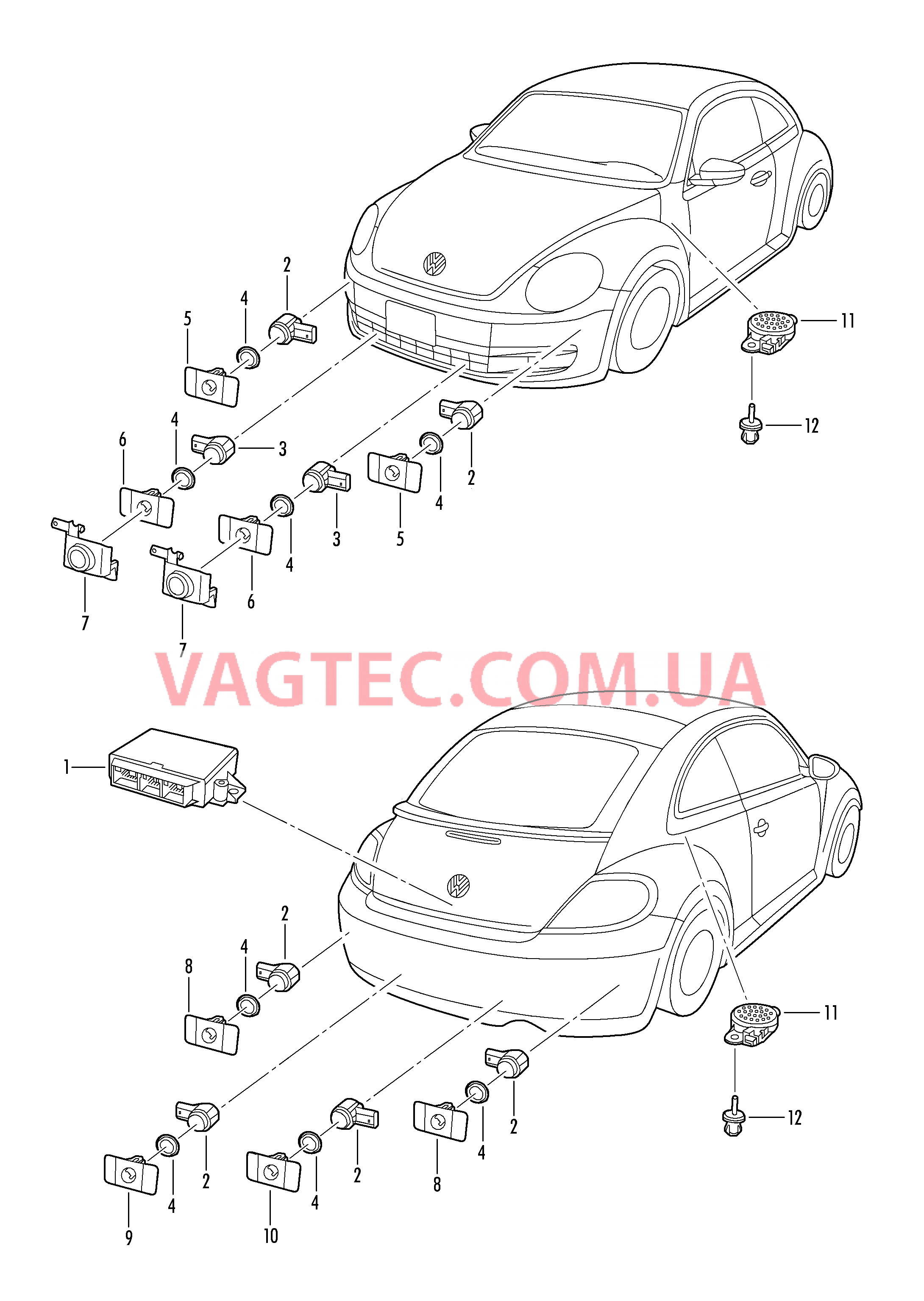 Парковочный ассистент  для VOLKSWAGEN Beetle 2016