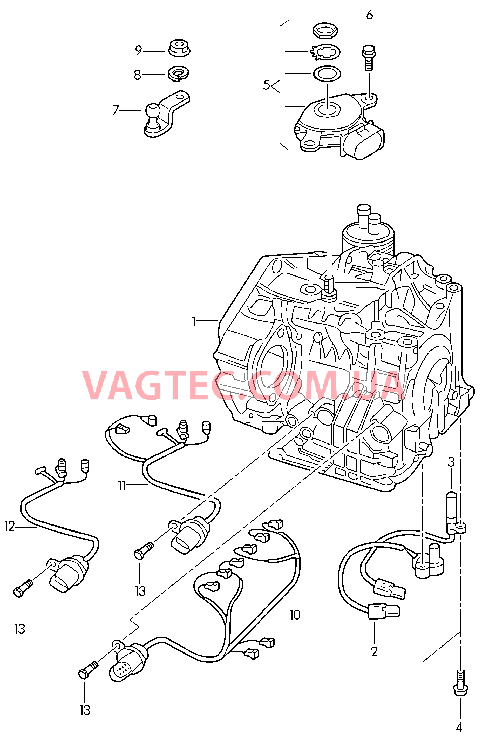 Переключатель и датчик на КП для 6-ступенчатой АКП Жгут проводов  для VOLKSWAGEN Jetta 2016