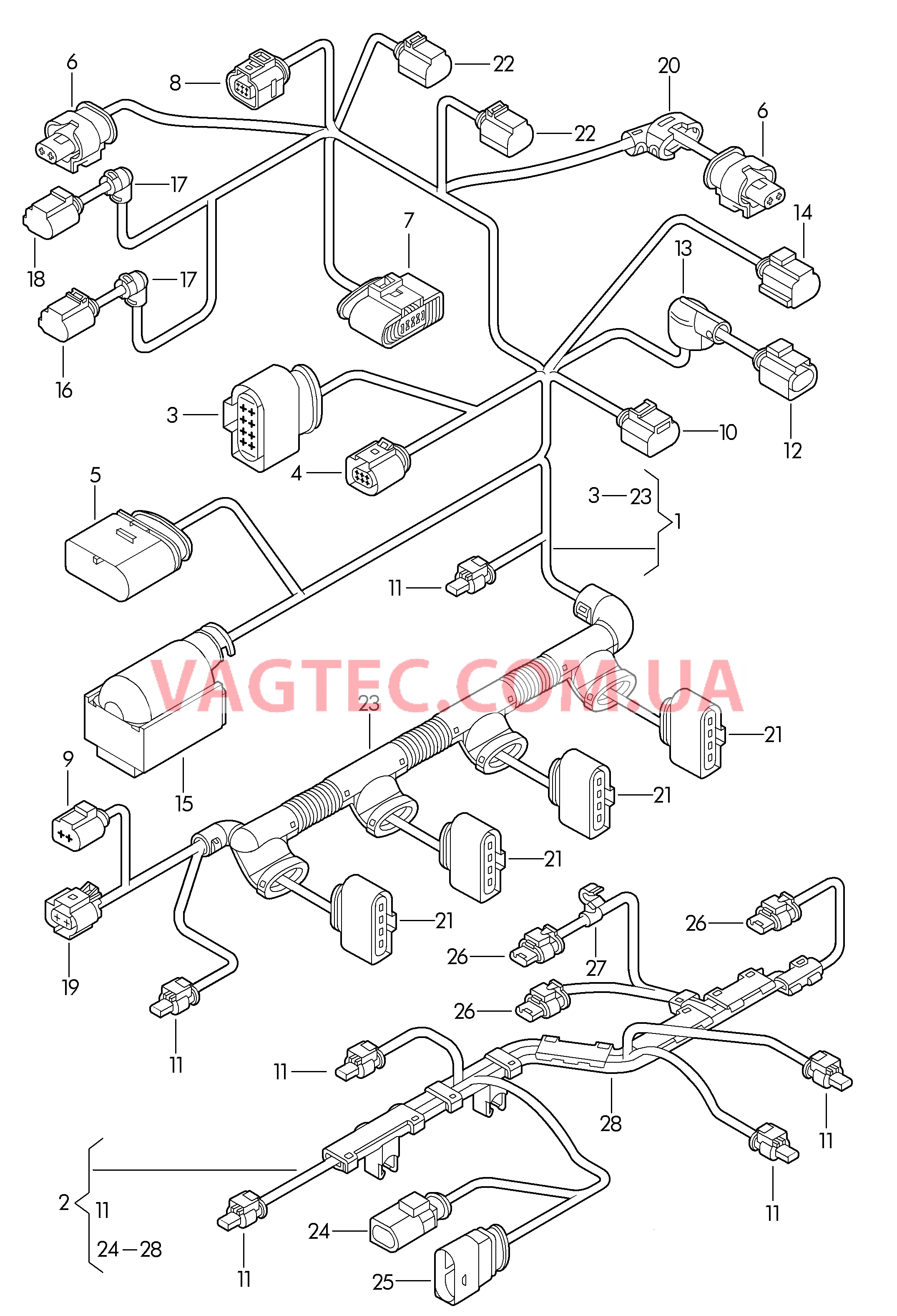 Жгут проводов для двигателя  для VOLKSWAGEN Beetle.Cabriolet 2016