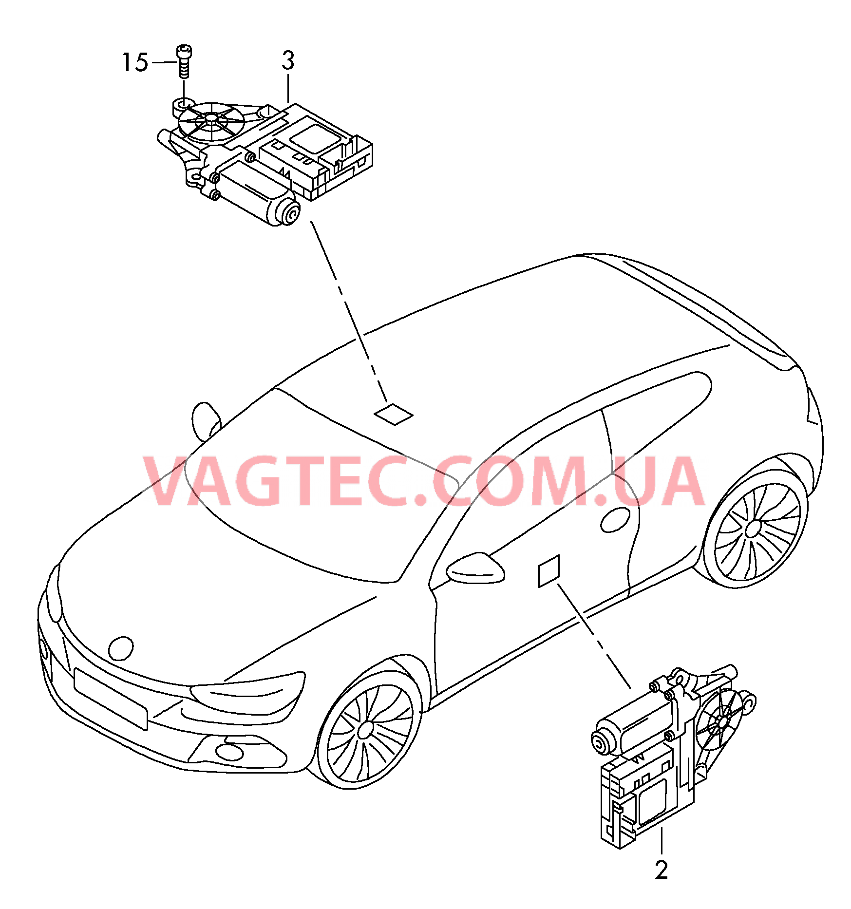 Эл.двигатель стеклоподъёмника  для VOLKSWAGEN Scirocco 2014