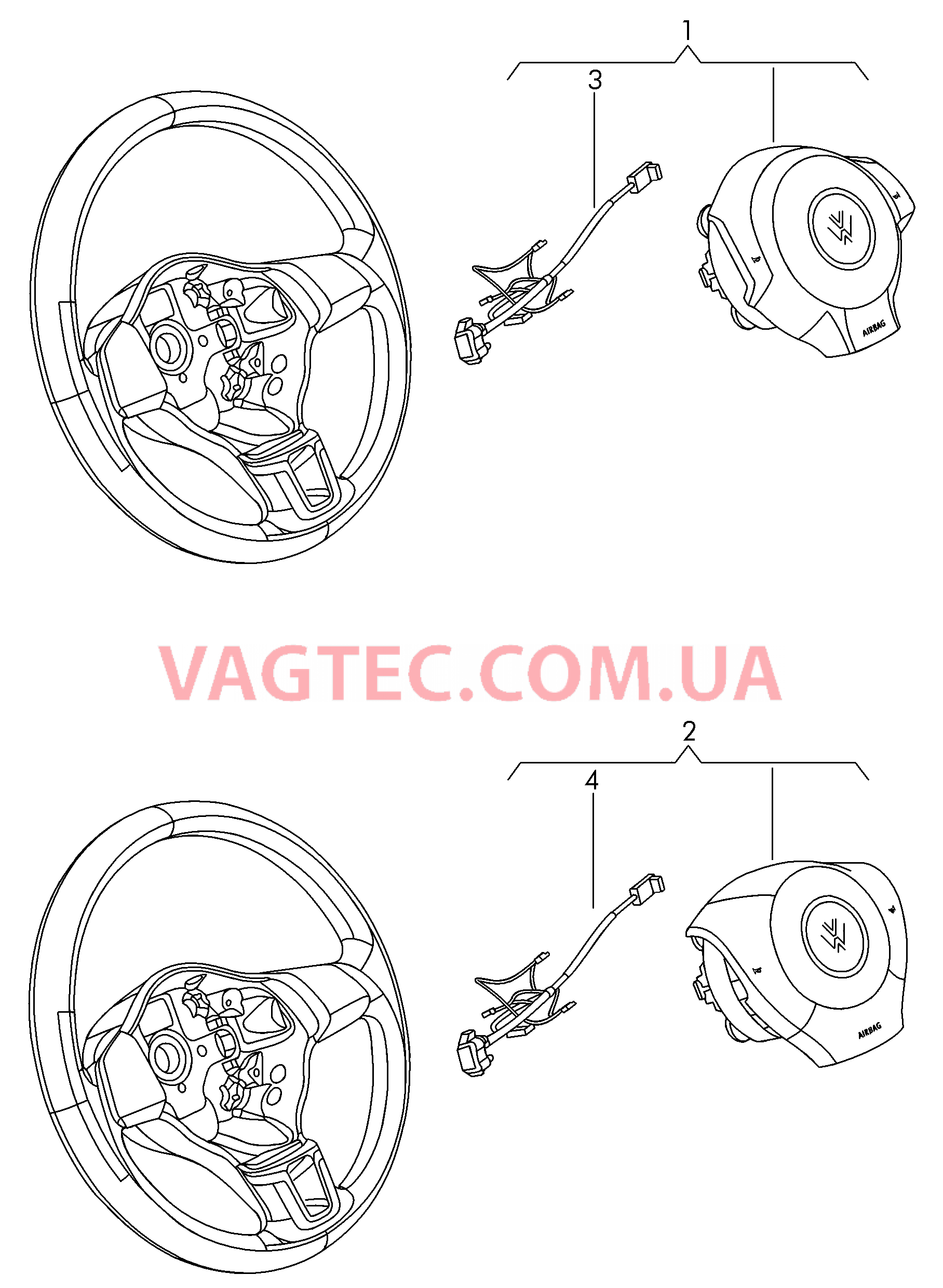 Модуль подуш. безоп. для руля  для VOLKSWAGEN Beetle.Cabriolet 2017