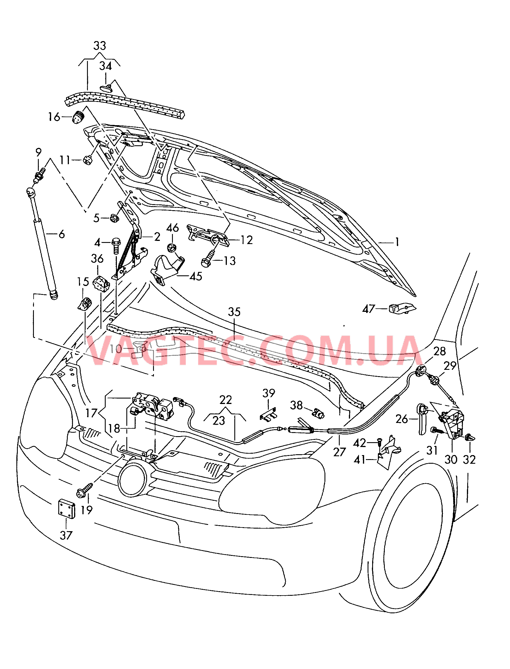 Капот  для VOLKSWAGEN EOS 2007