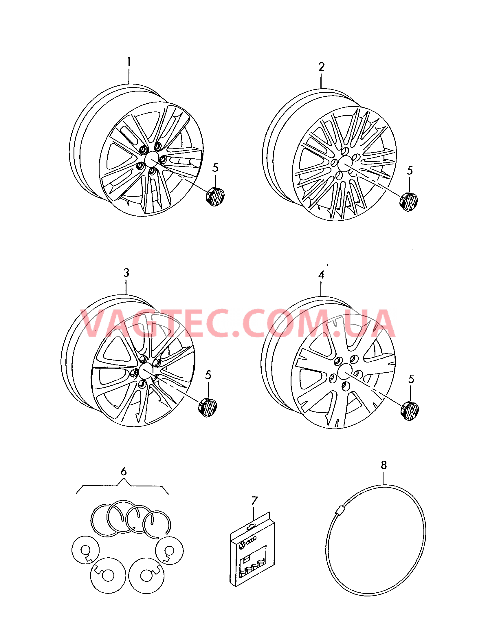 Оригинальные аксессуары Алюминиевый диск Крышка ступицы колеса   для VOLKSWAGEN EOS 2010