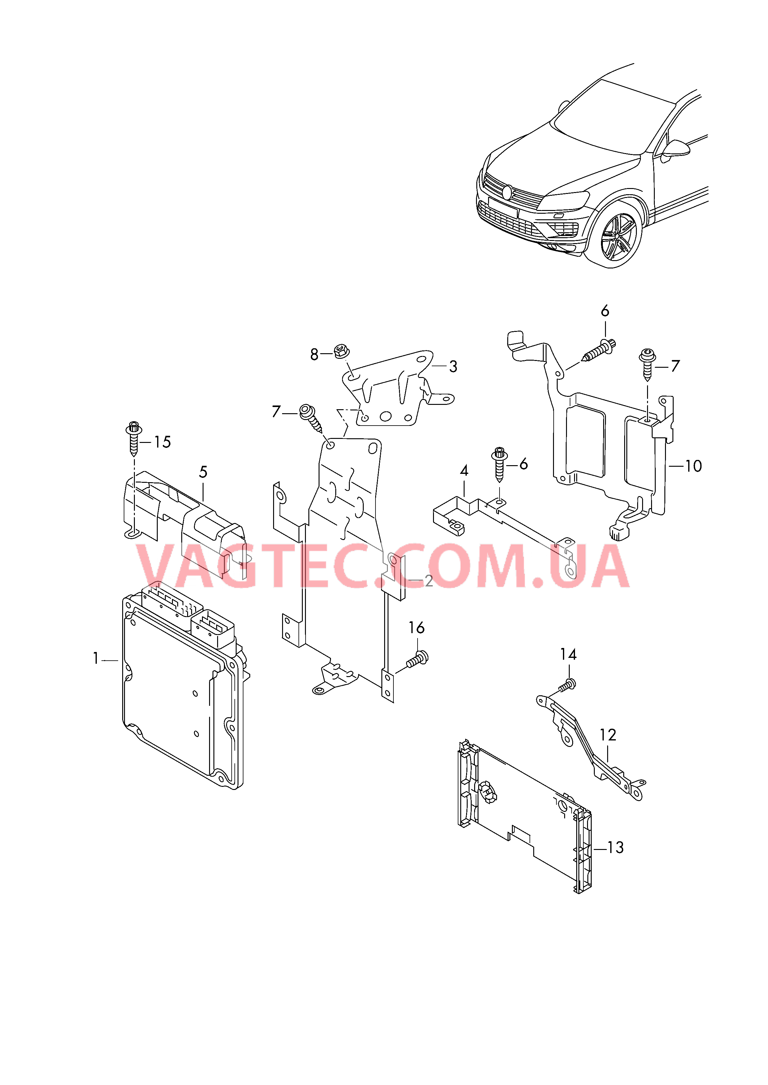 БУ дизельного двигателя Крепёжные детали  для VOLKSWAGEN Touareg 2015