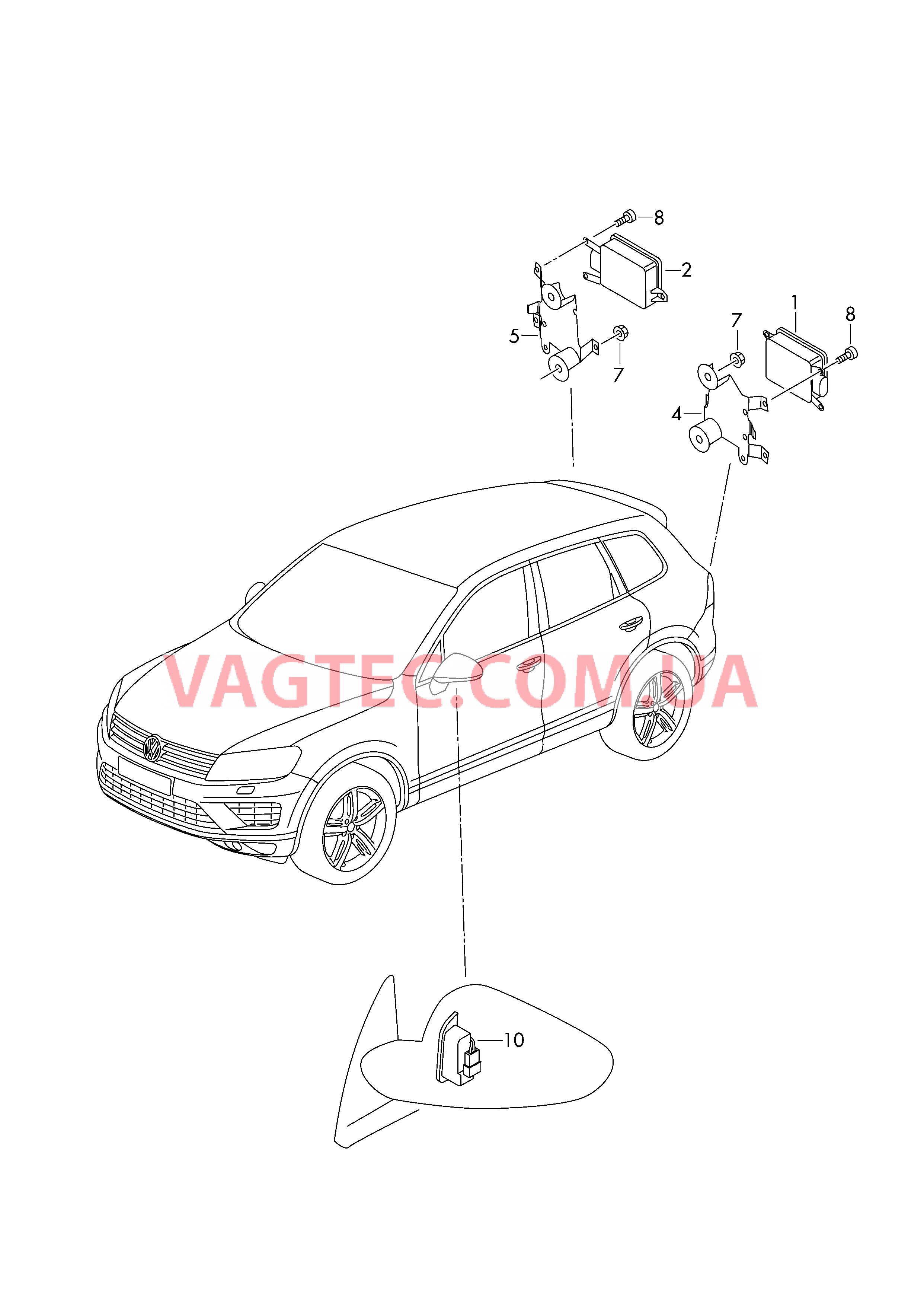 Блок управления ассистента смены полосы движ.  для VOLKSWAGEN Touareg 2017