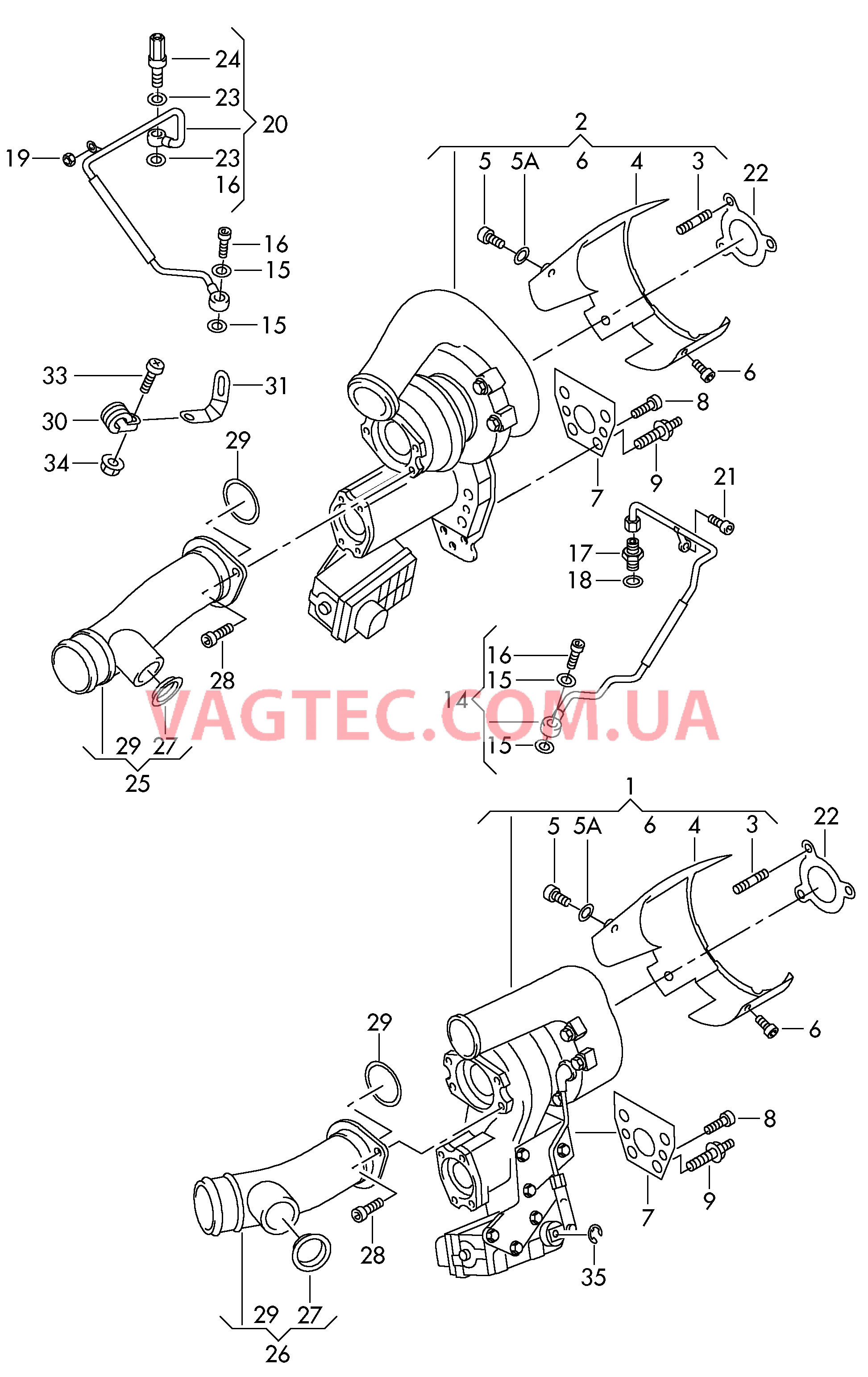 Турбонагнетатель  для VOLKSWAGEN Touareg 2004