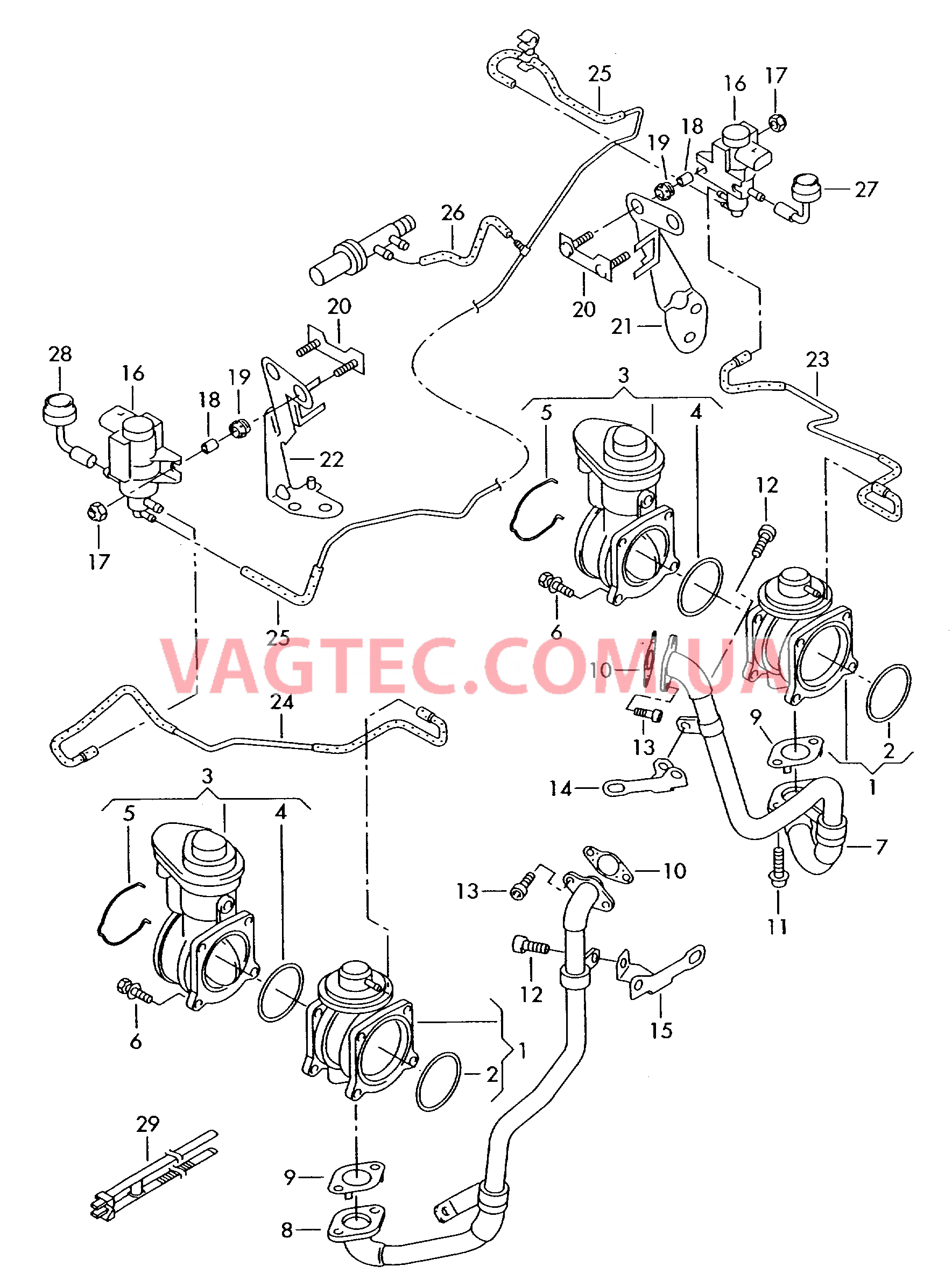 Рециркуляция ОГ  VW TOUAREG  Вакуумная система для VW TOUAREG   для VOLKSWAGEN Touareg 2003