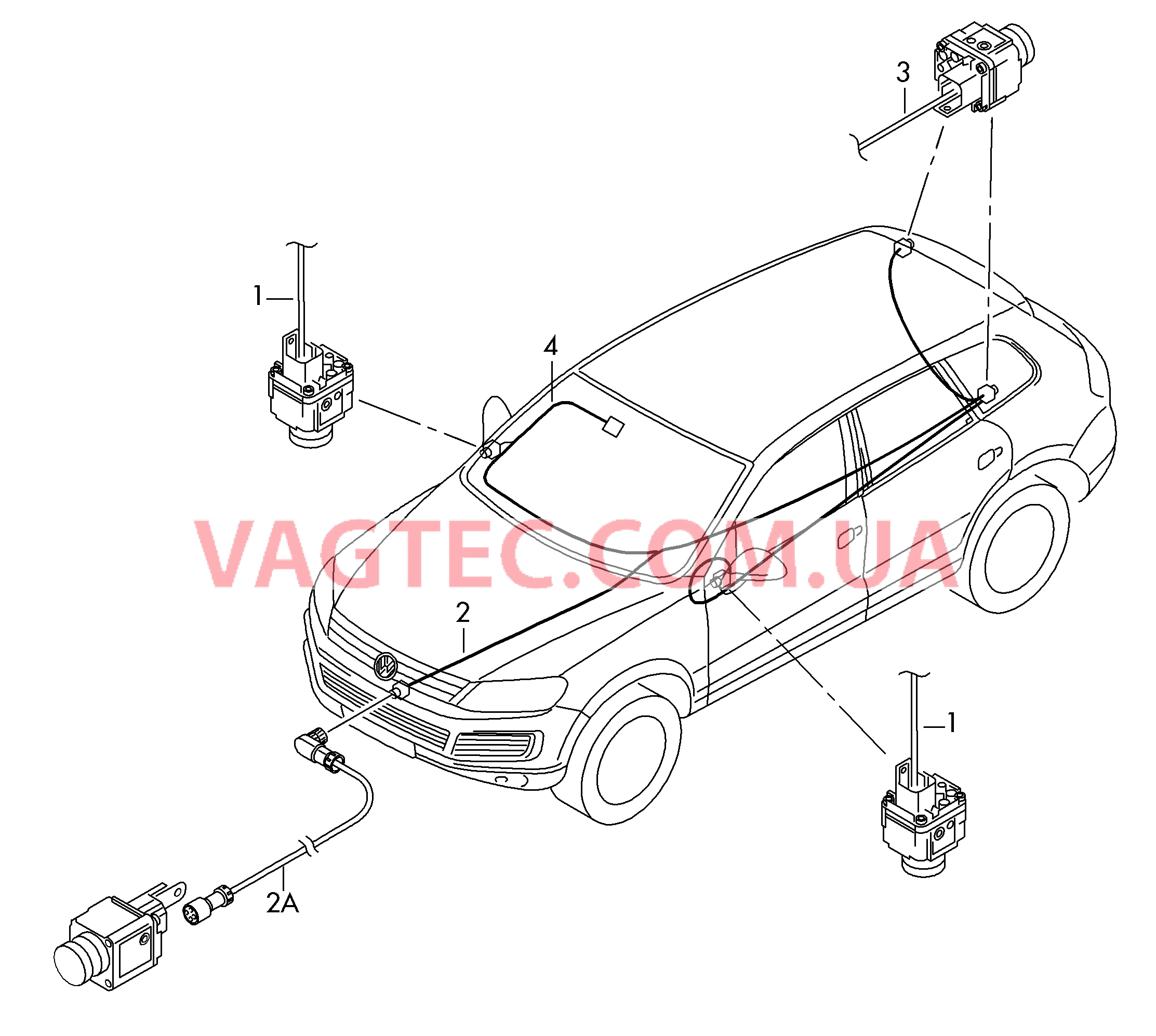 Жгут проводов камеры  для VOLKSWAGEN Touareg 2012