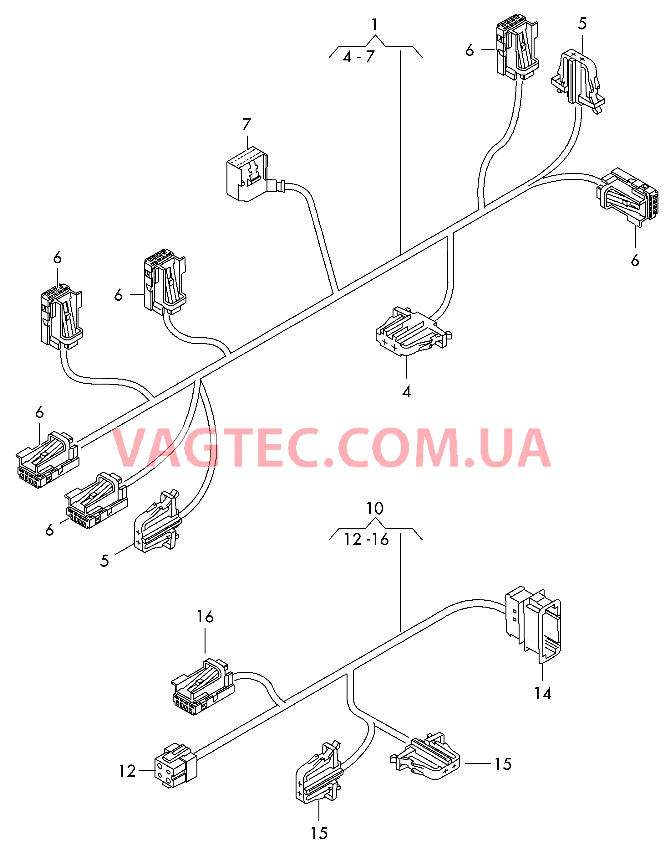 Жгут проводов кондиционера  для VOLKSWAGEN Touareg 2017