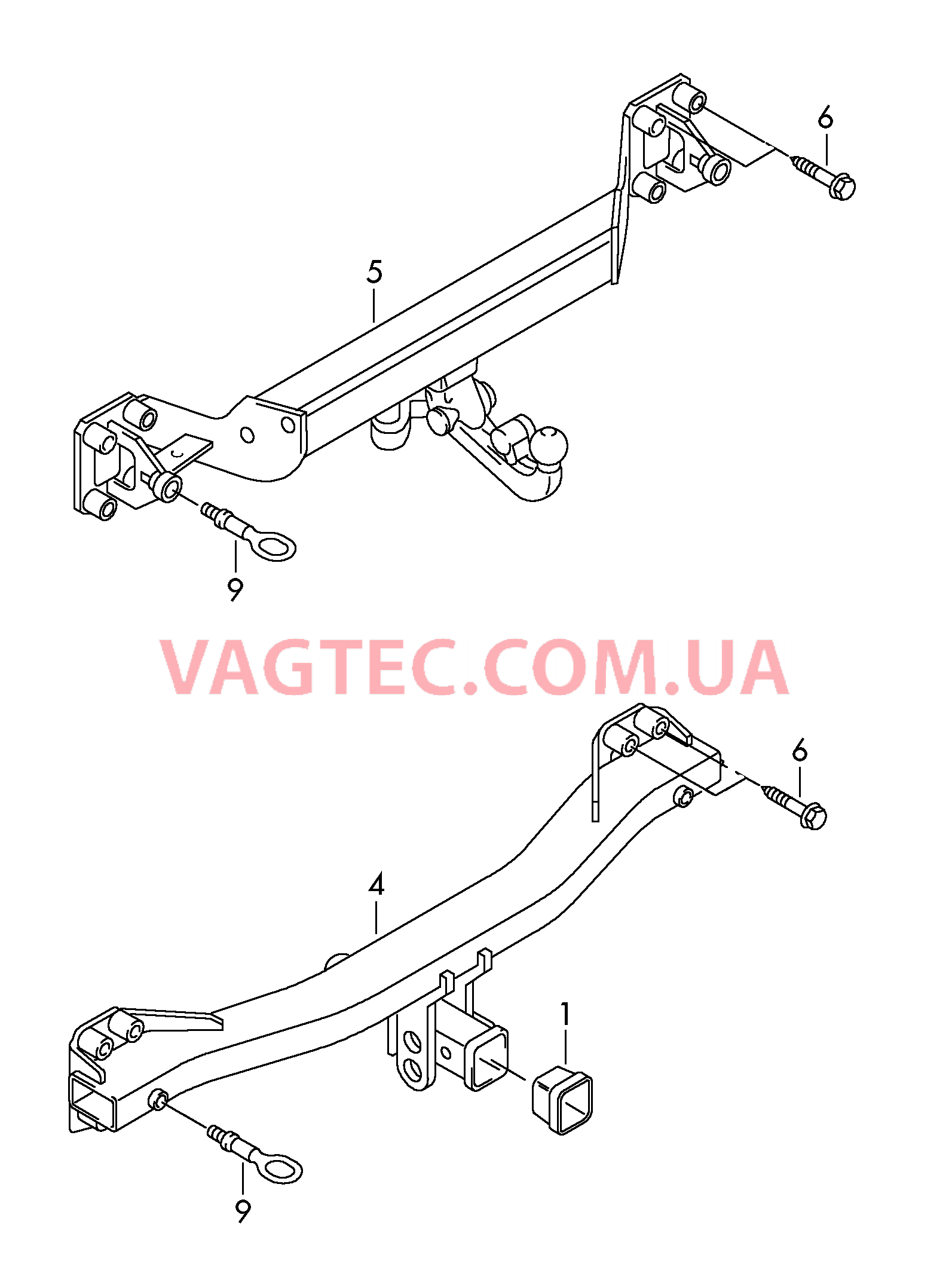 ТСУ (шаровой наконечник)  для VOLKSWAGEN Touareg 2013