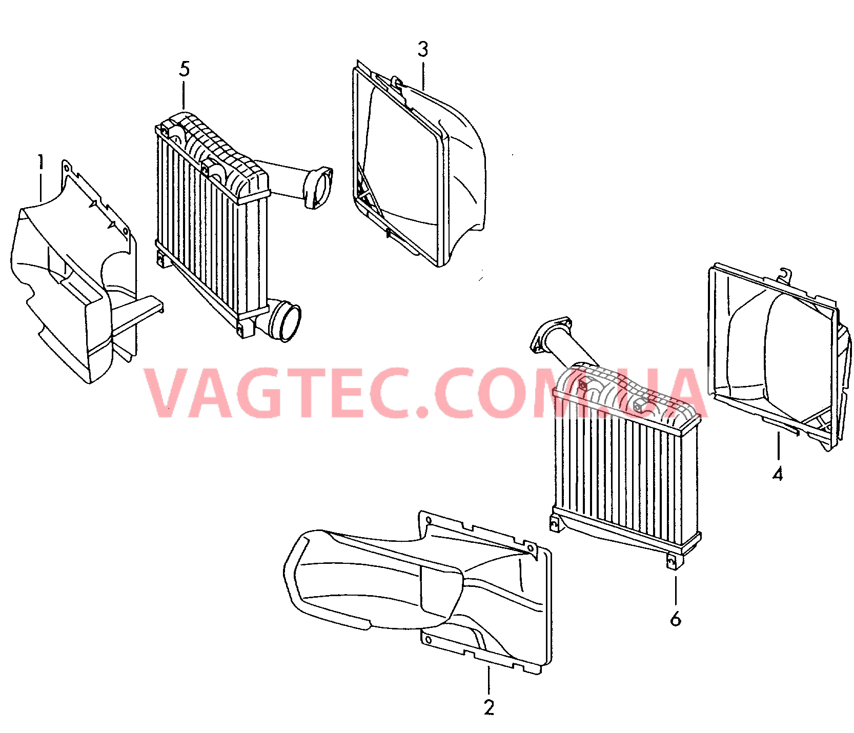 Воздуховод интеркулера для VW TOUAREG   для VOLKSWAGEN Touareg 2003