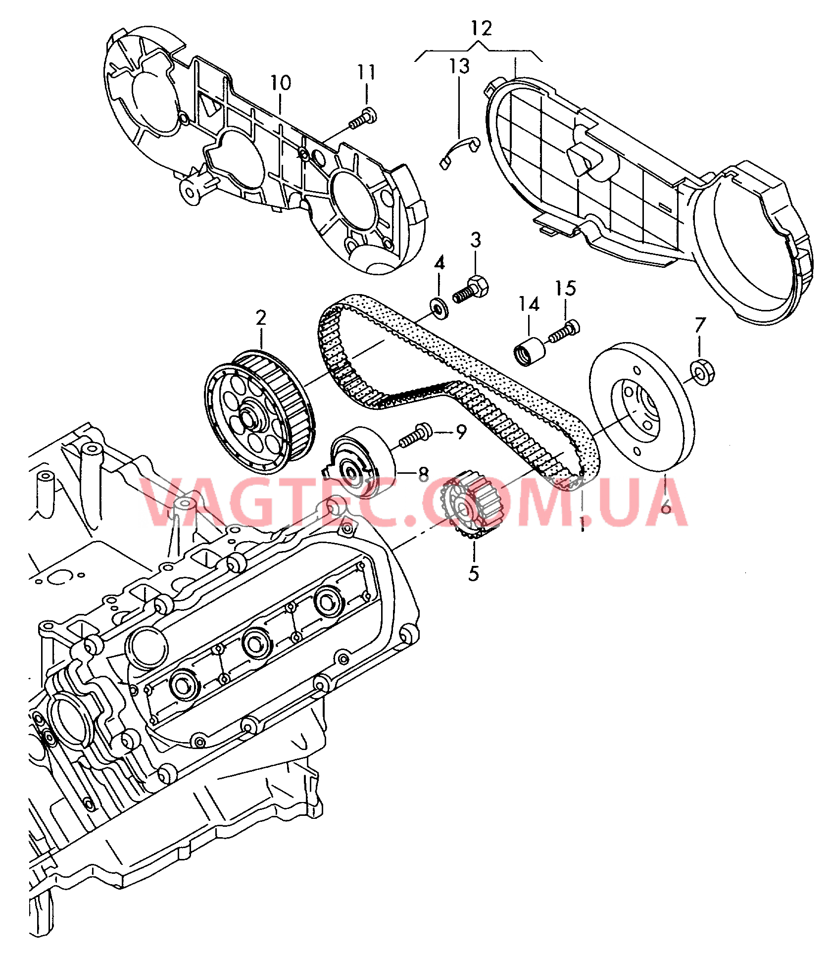 Ремень зубчатый Защитный кожух ремня  для VOLKSWAGEN Touareg 2007-1