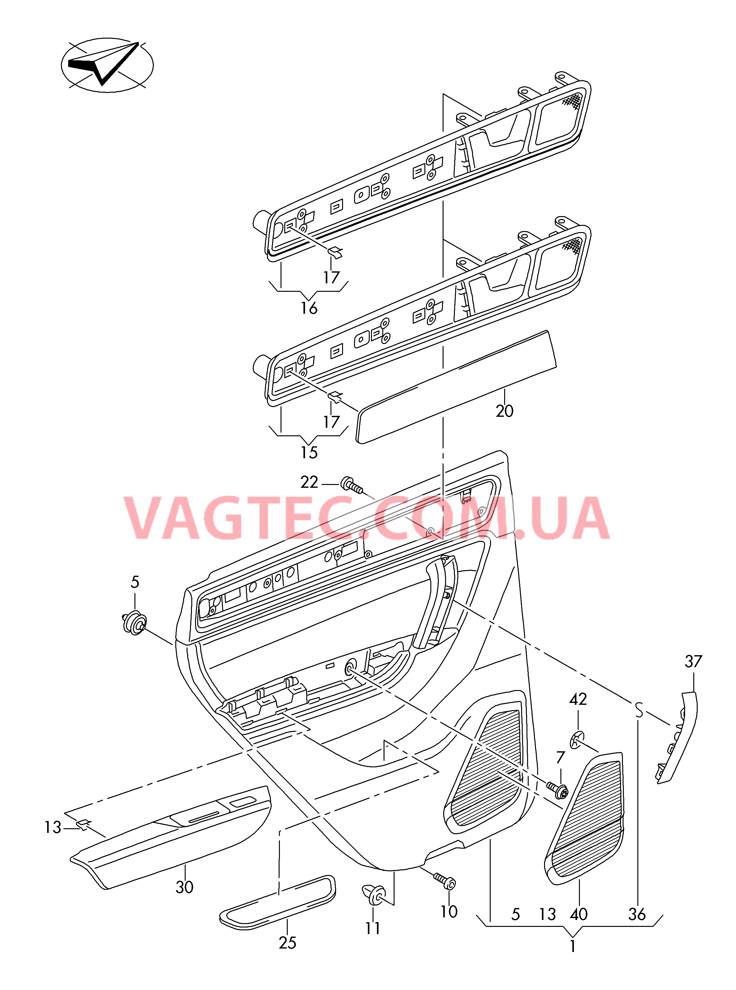 Обивка двери  D             >> - 13.03.2011 для VOLKSWAGEN Touareg 2012