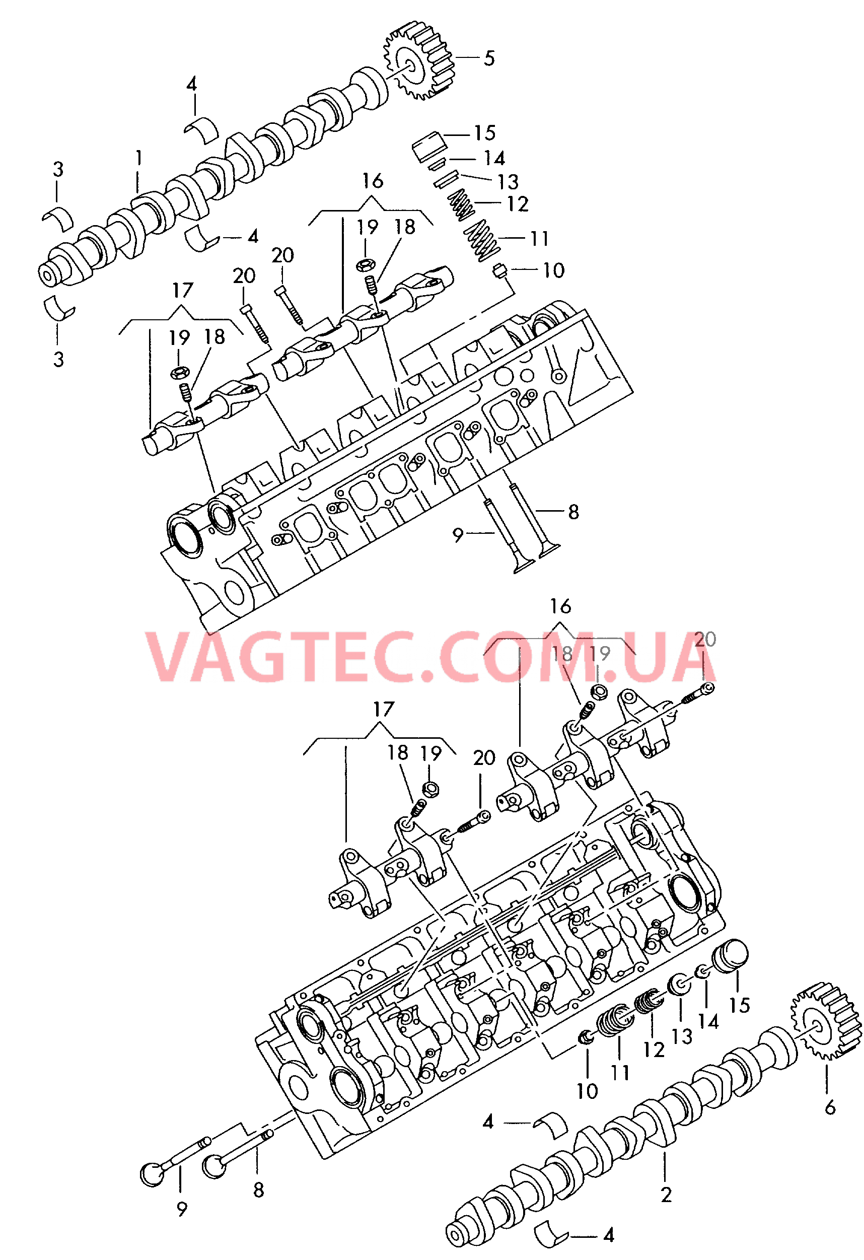Распределительный вал, клапаны для VW TOUAREG   для VOLKSWAGEN Touareg 2003