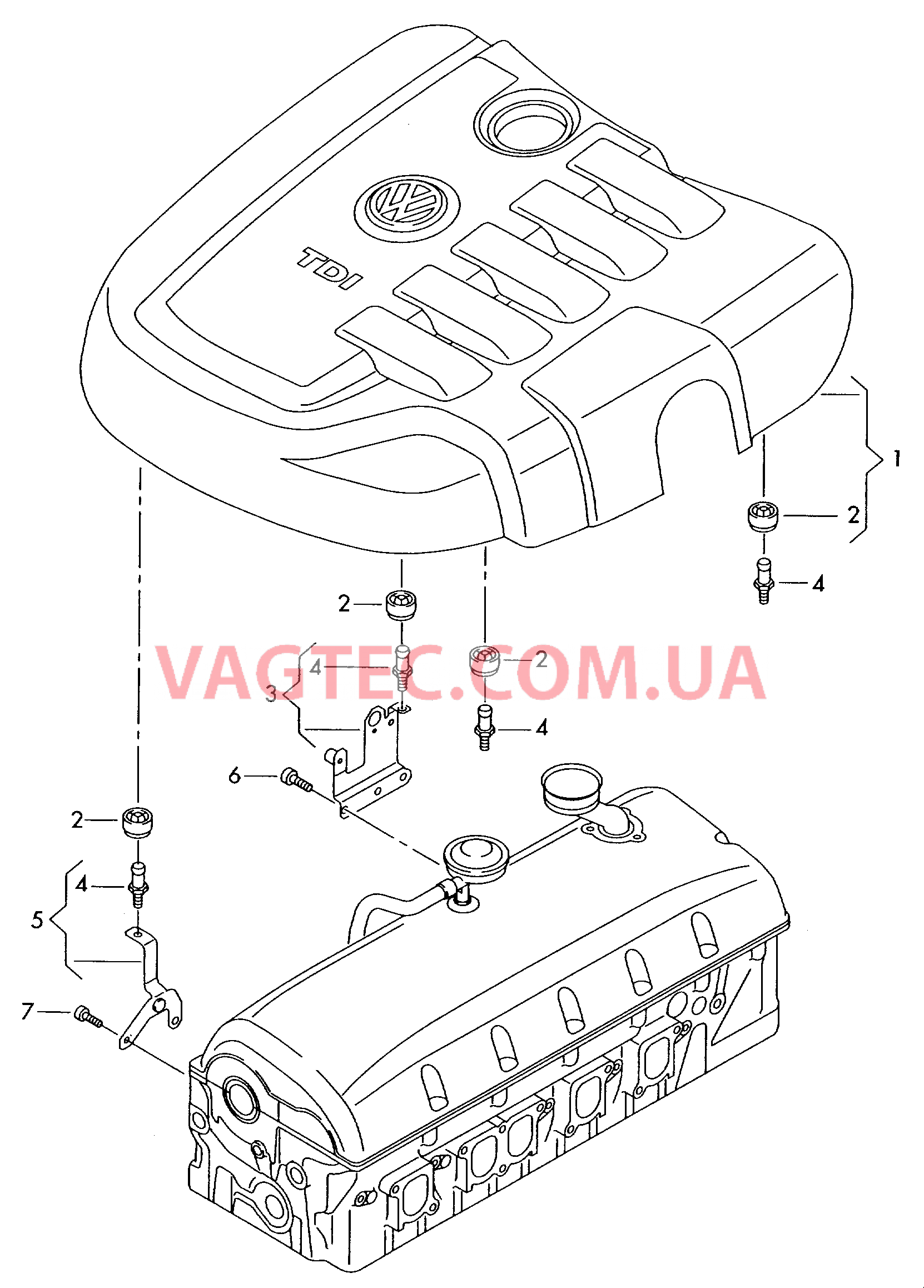 Защ. кожух впускн. коллектора  для VOLKSWAGEN Touareg 2004