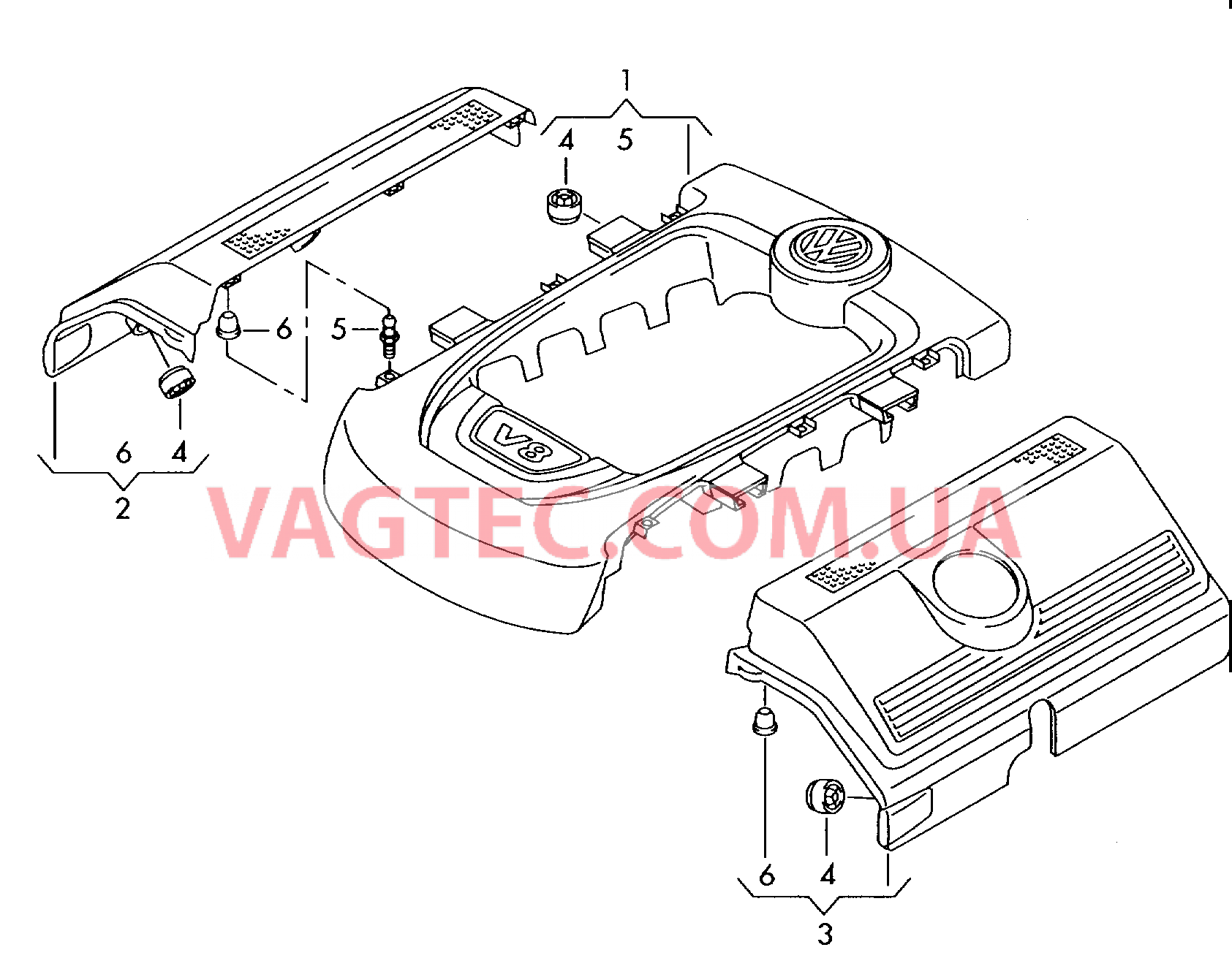 Защ. кожух впускн. коллектора  для VOLKSWAGEN Touareg 2005