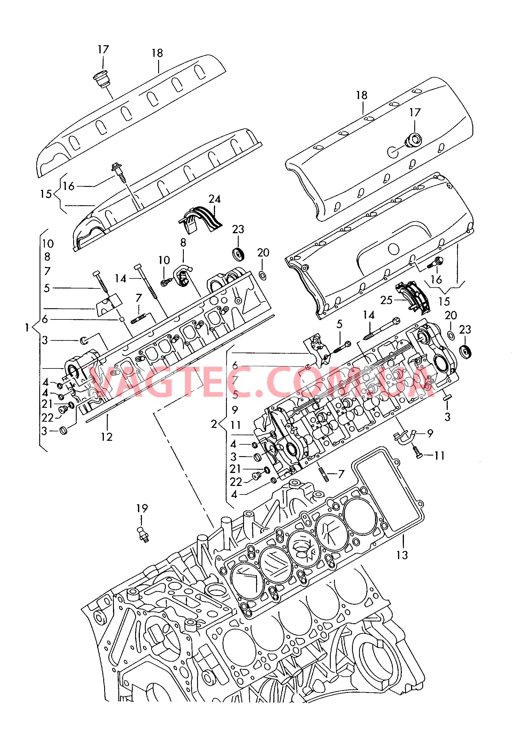 Головка блока цилиндров Крышка ГБЦ  для VOLKSWAGEN Touareg 2007-1