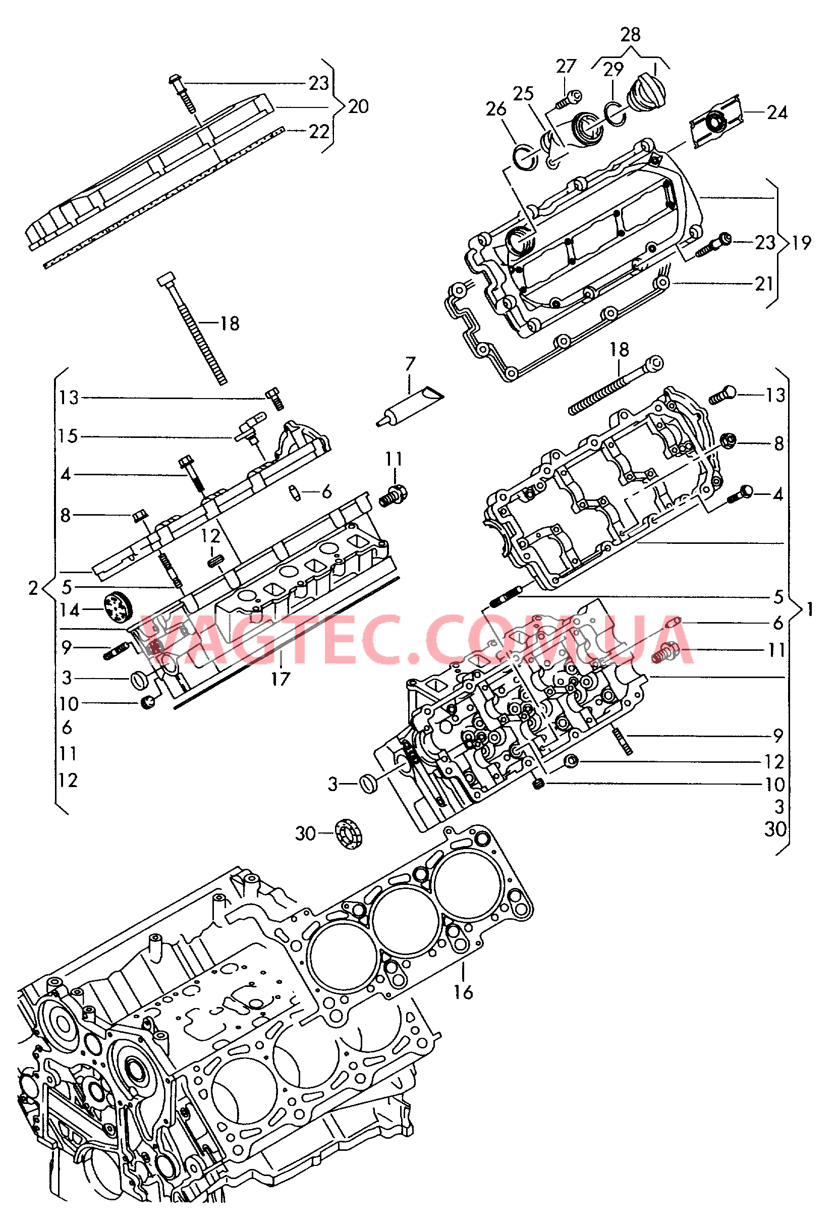 Головка блока цилиндров для VW TOUAREG  Крышка ГБЦ для VW TOUAREG   для VOLKSWAGEN Touareg 2003