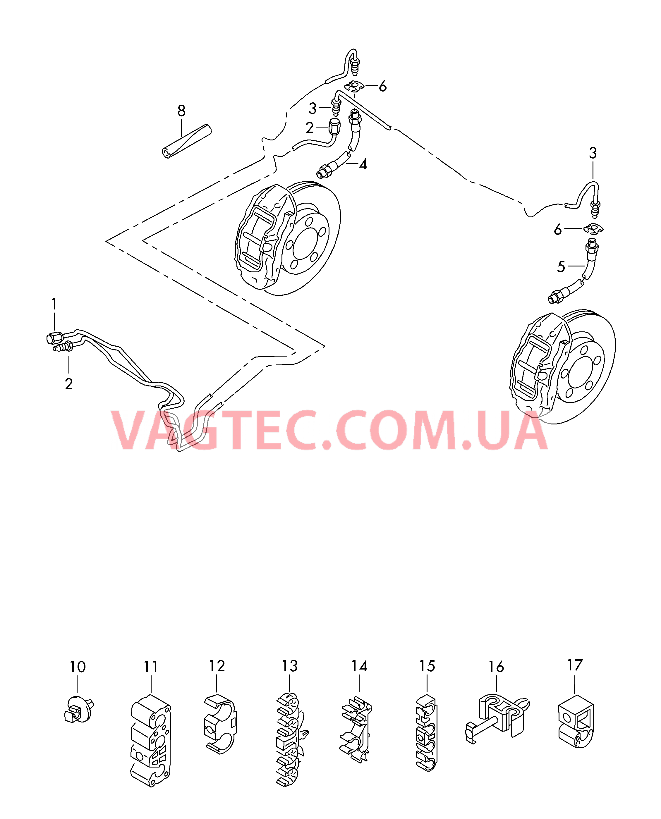 Тормозная трубка Тормозной шланг  для VOLKSWAGEN Touareg 2014