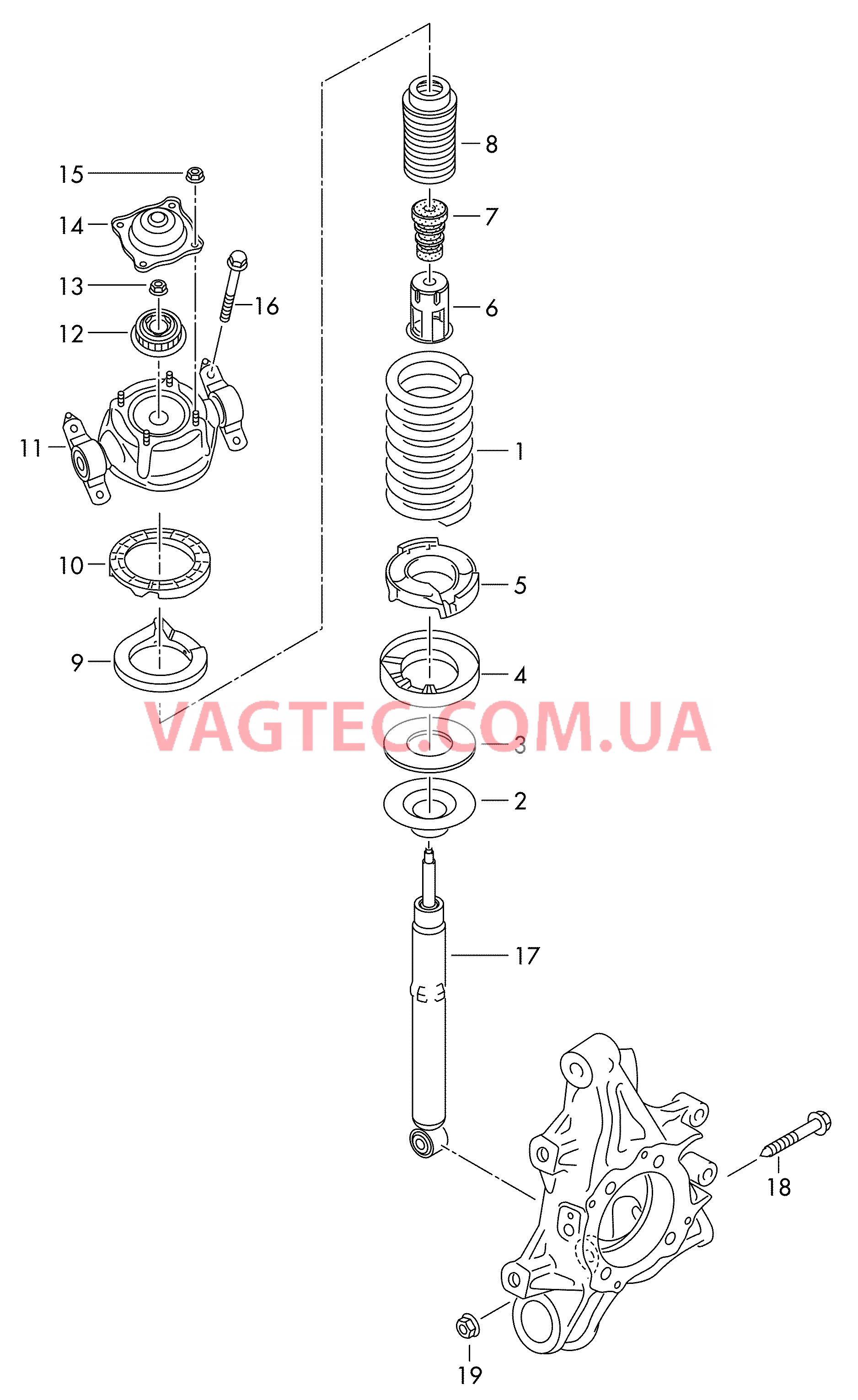 Пружина Амортизатор  для VOLKSWAGEN Touareg 2017