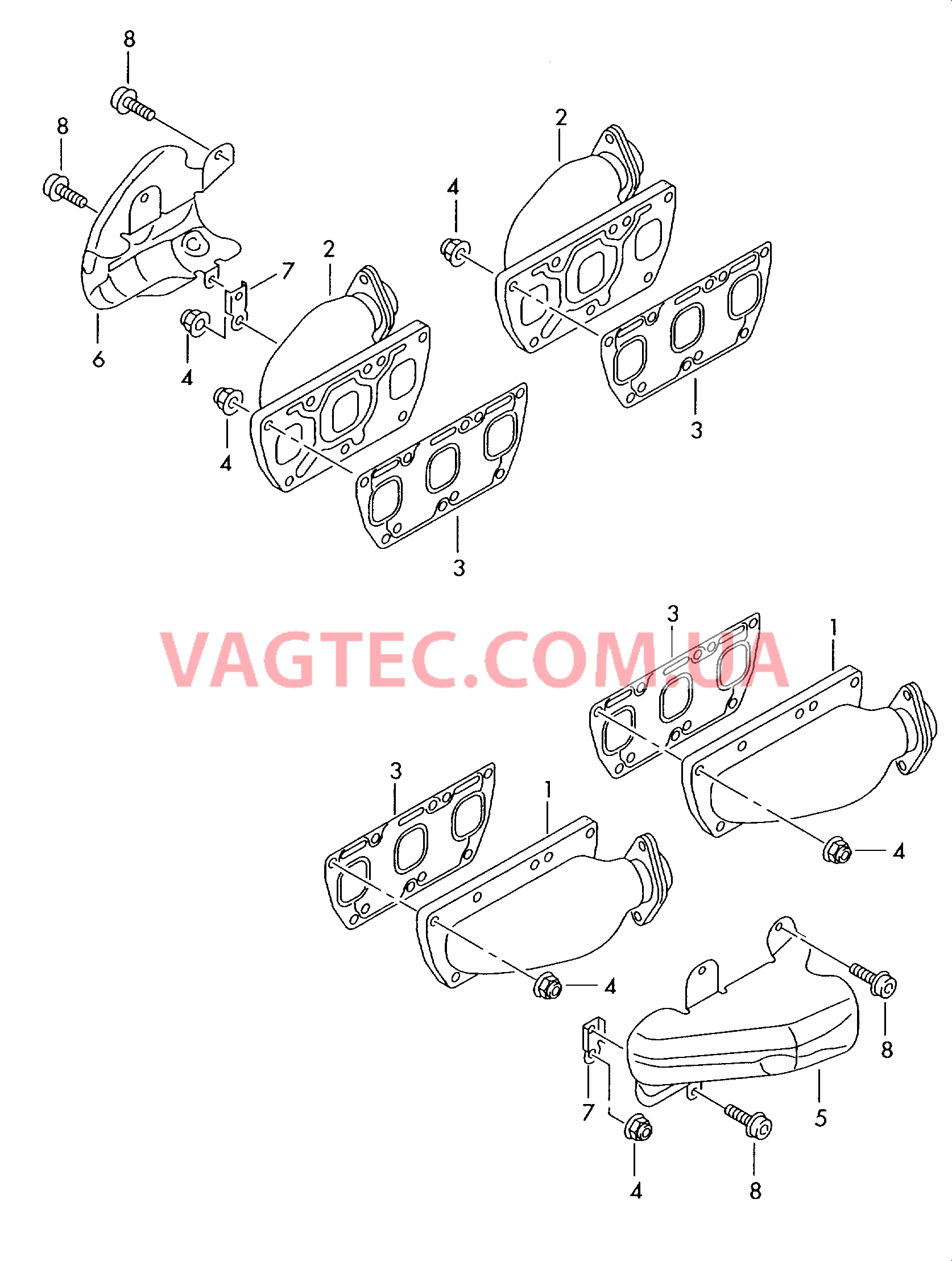 Выпускной коллектор  для VOLKSWAGEN Touareg 2007-1