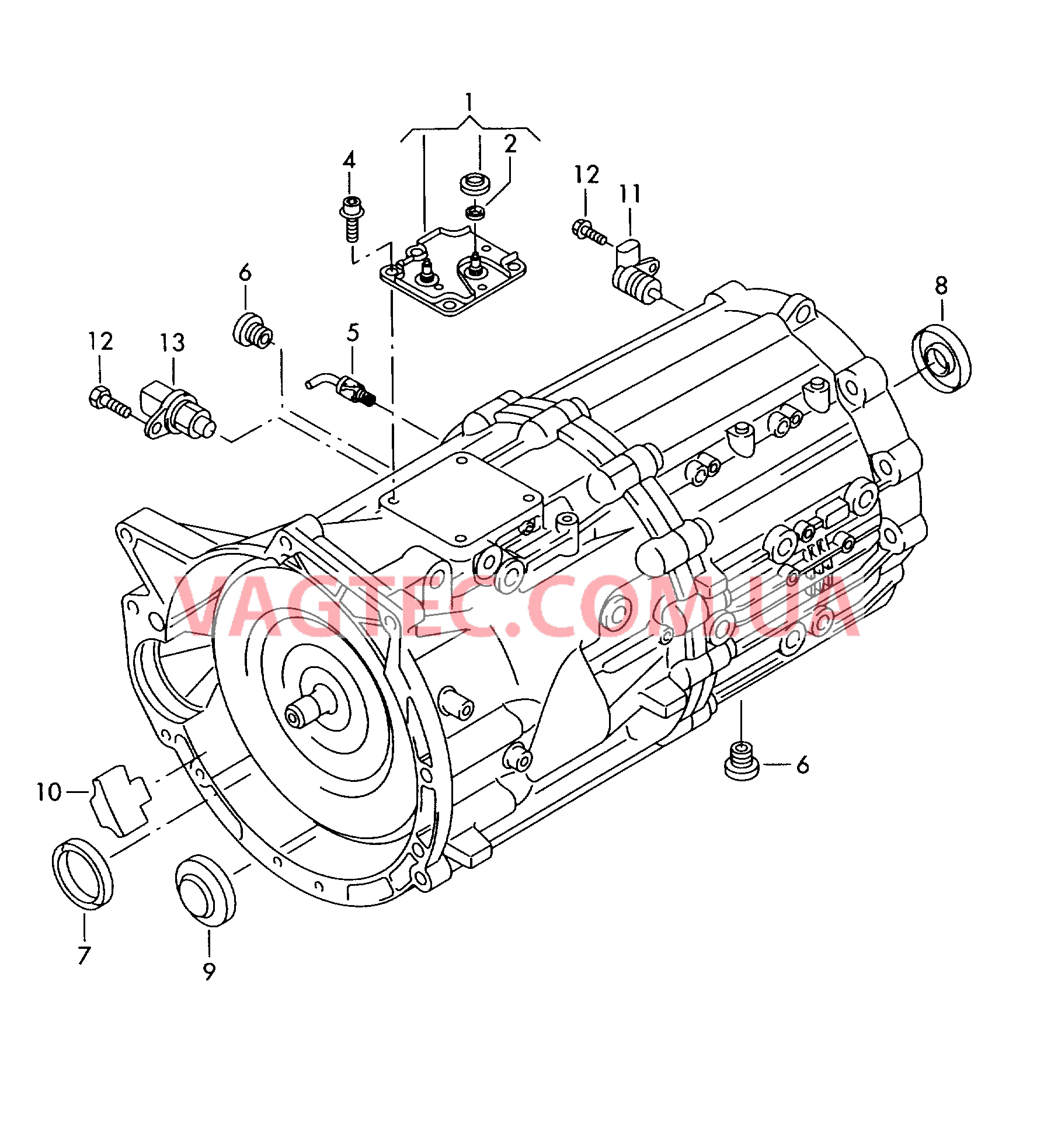 Манжетное уплотнение Механизм переключения для 6-ступен. механической КП  для VOLKSWAGEN Touareg 2010