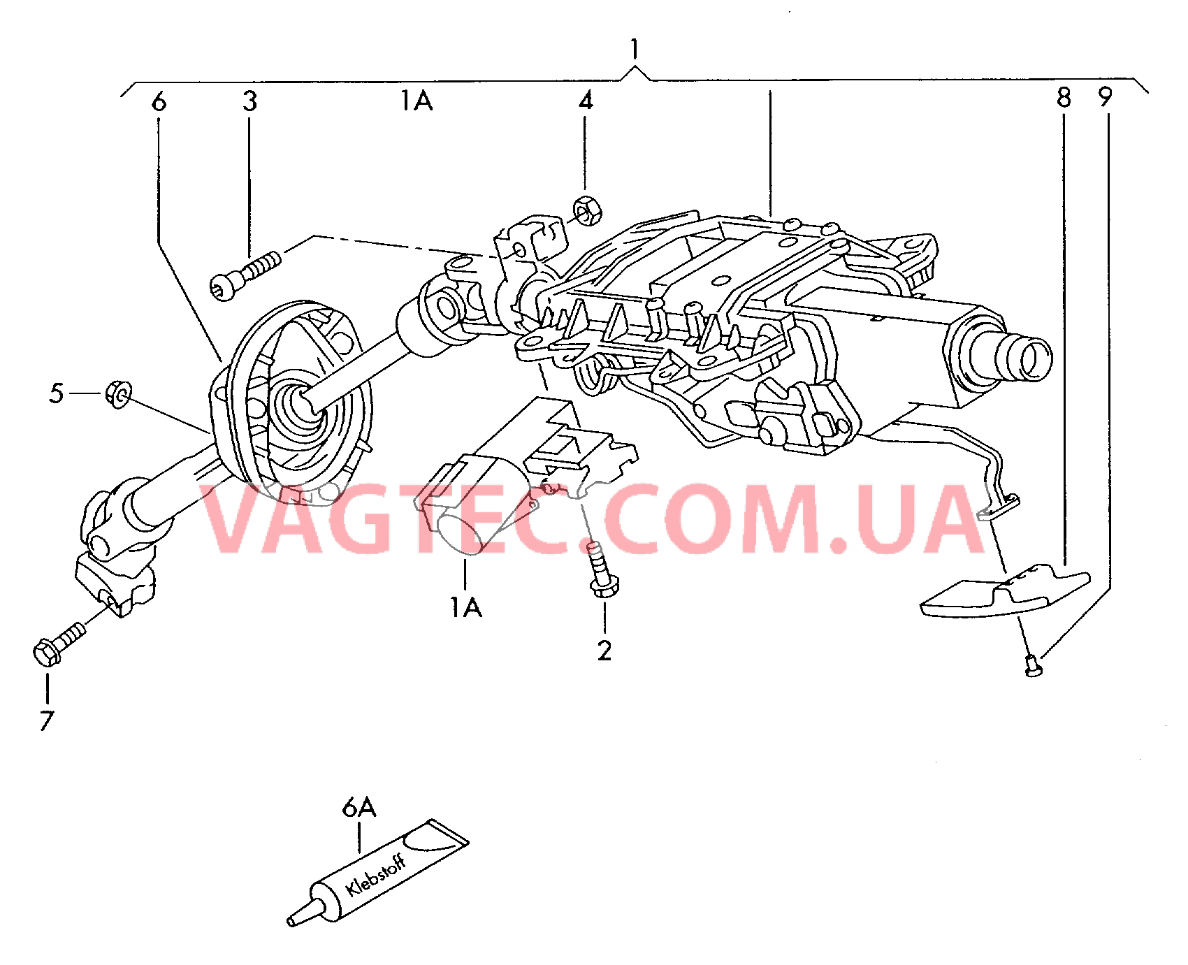 Рулевая колонка  для VOLKSWAGEN Touareg 2007