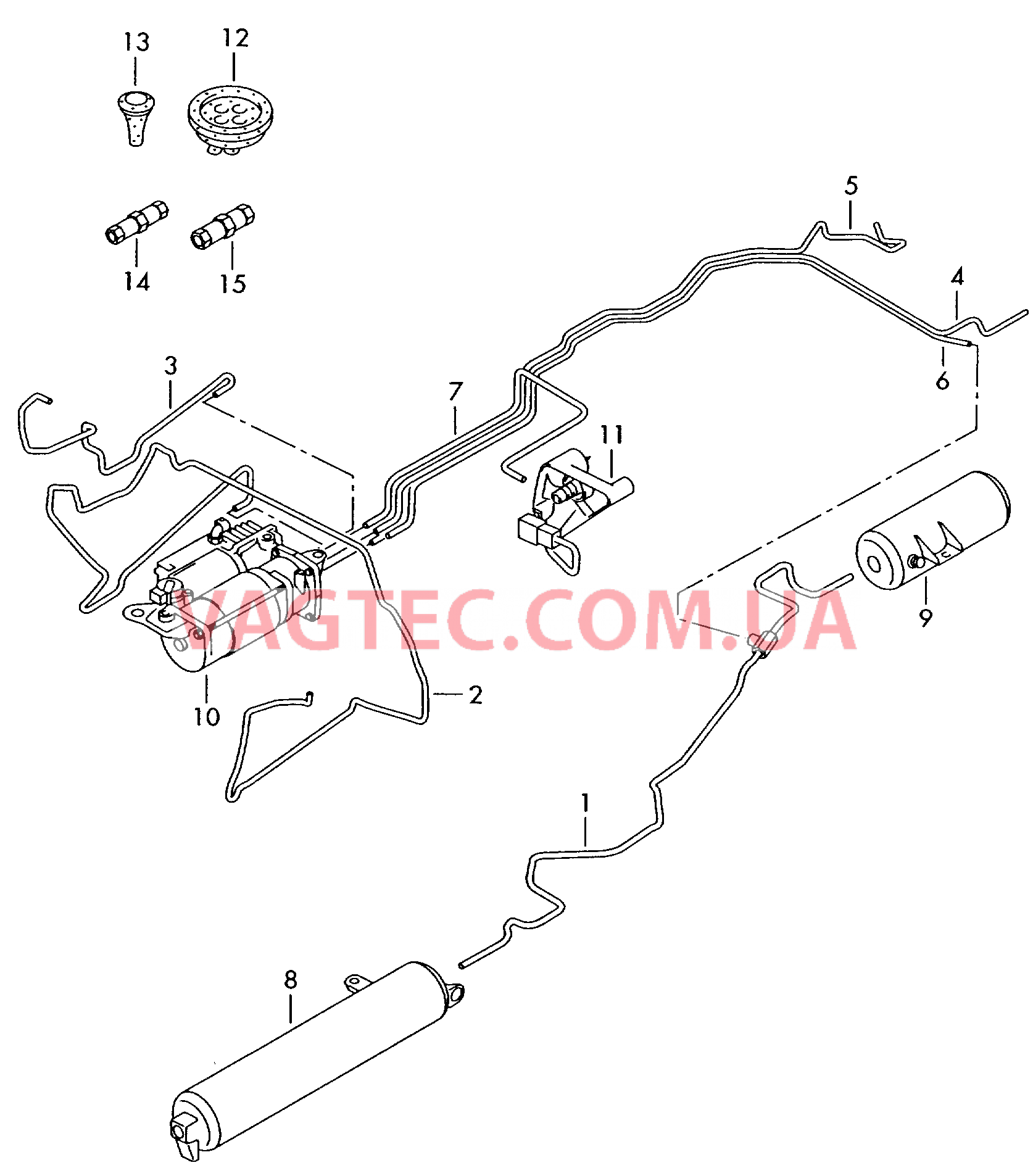 Трубопровод пневмосистемы  для VOLKSWAGEN Touareg 2007-1