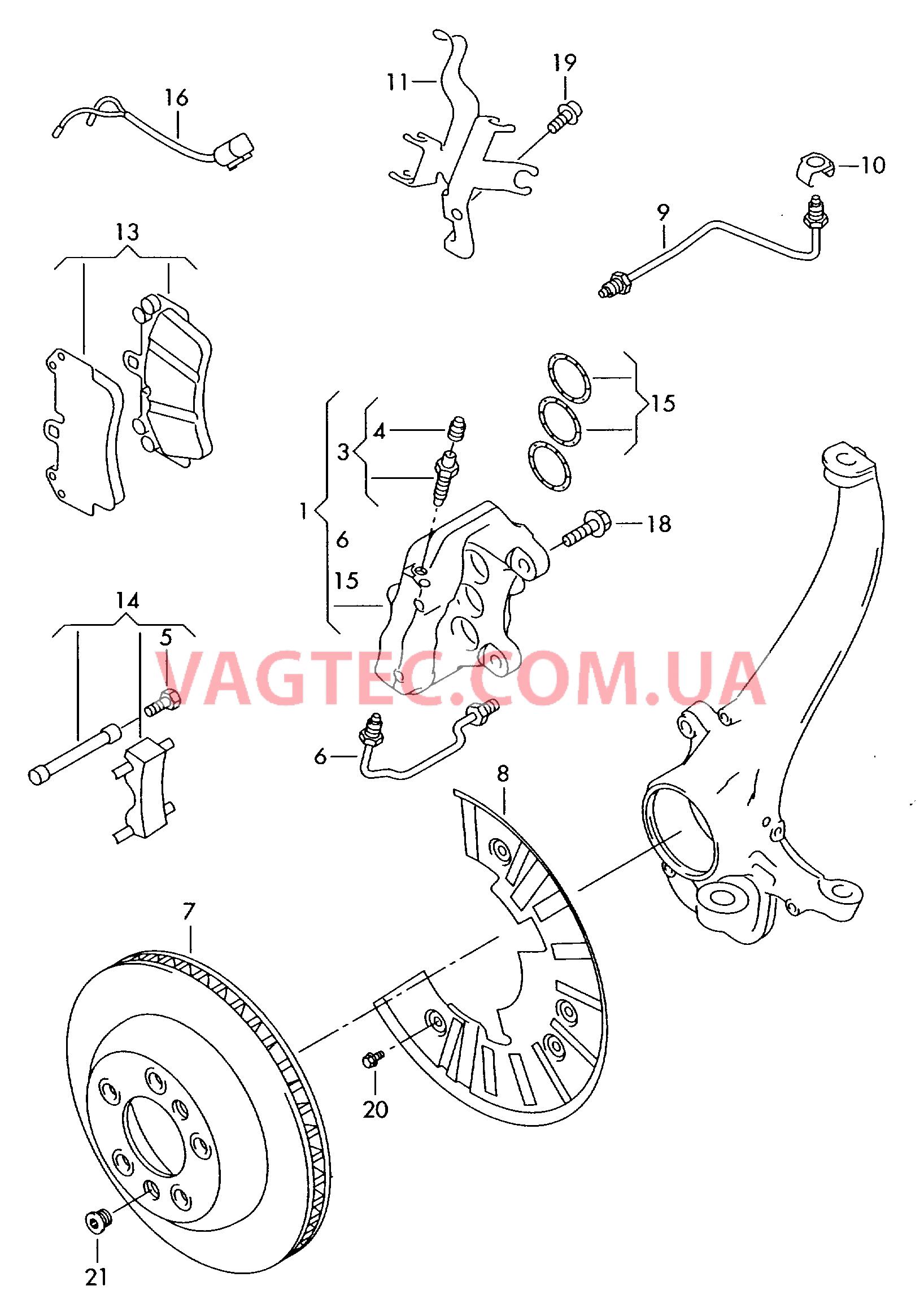 Дисковые тормоза  для VOLKSWAGEN Touareg 2007-1