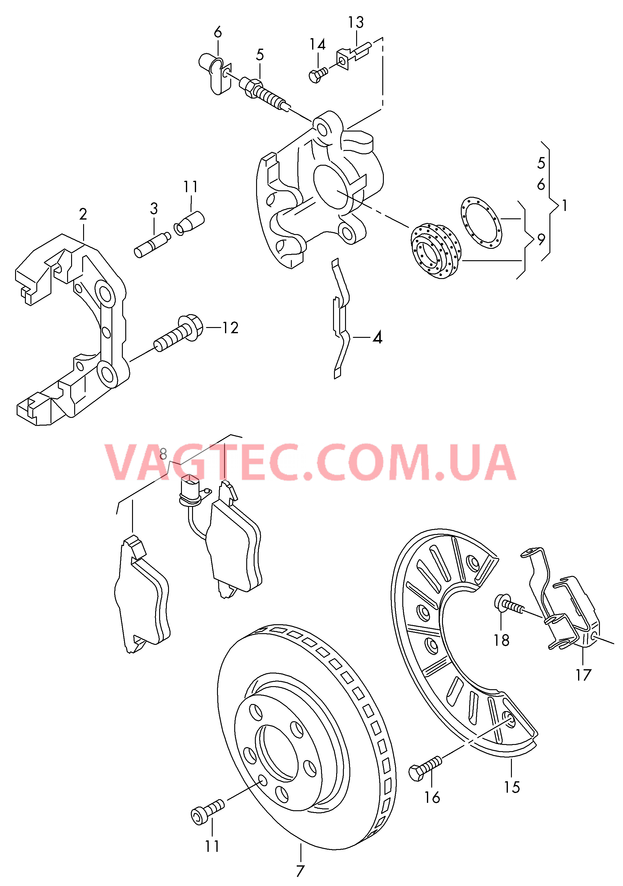 Дисковые тормоза VW TOUAREG   для VOLKSWAGEN Touareg 2003