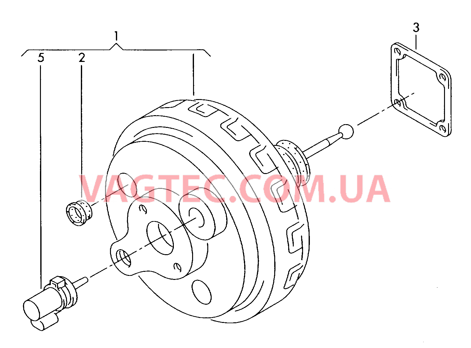 Усилитель тормозного привода  для VOLKSWAGEN Touareg 2006