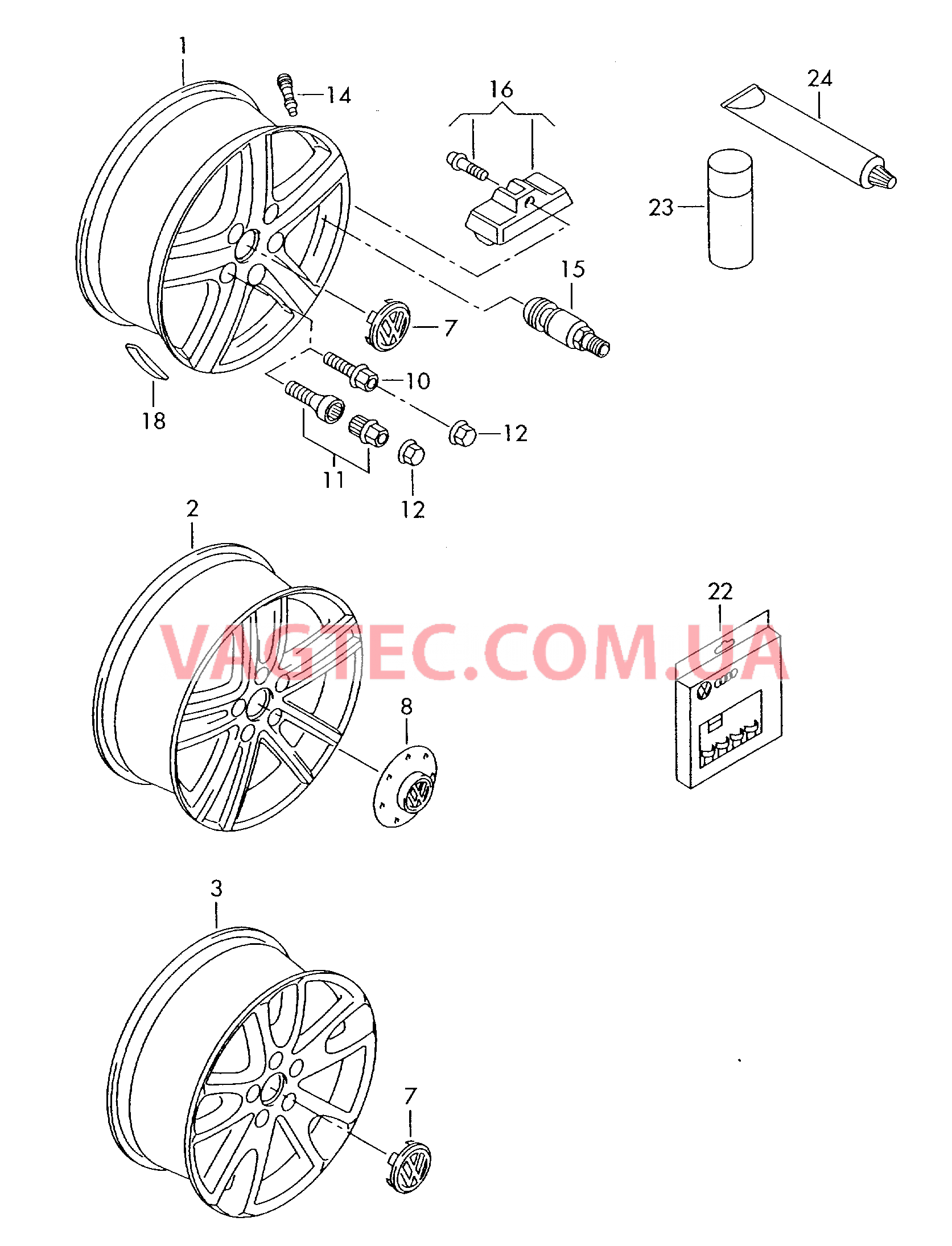 Алюминиевый диск для VW TOUAREG  Колпак колеса для VW TOUAREG для а/м с индивидуальной комплектацией  для VOLKSWAGEN Touareg 2003