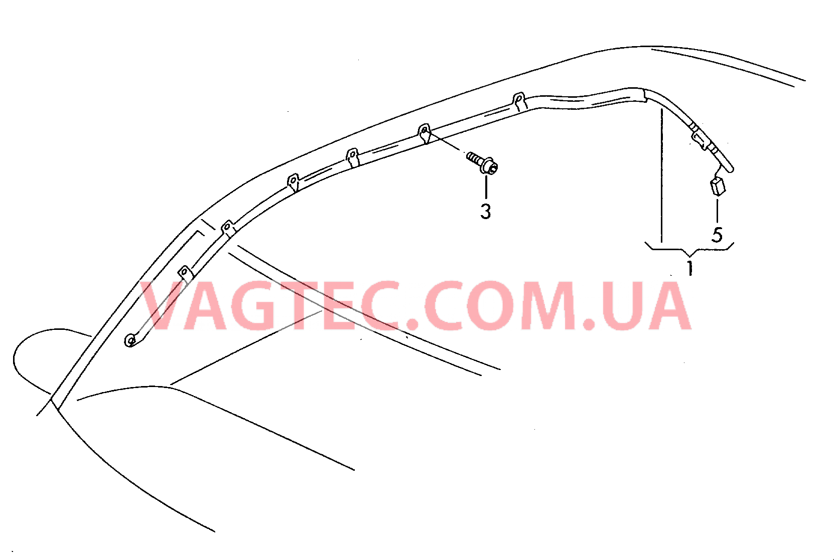 Модуль подушки без. для головы  для VOLKSWAGEN Touareg 2007-1