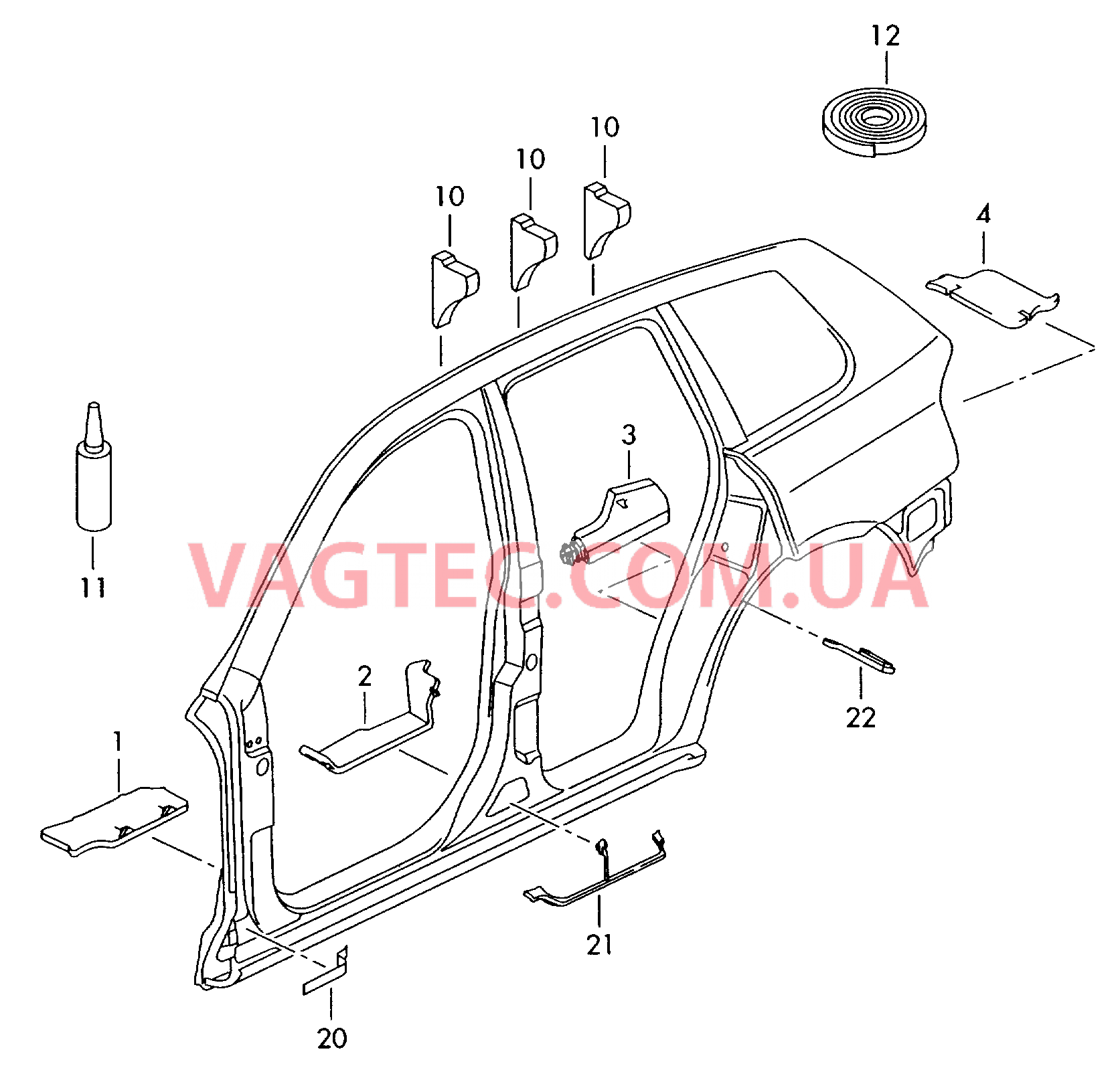 Шумоизоляция  для VOLKSWAGEN Touareg 2005