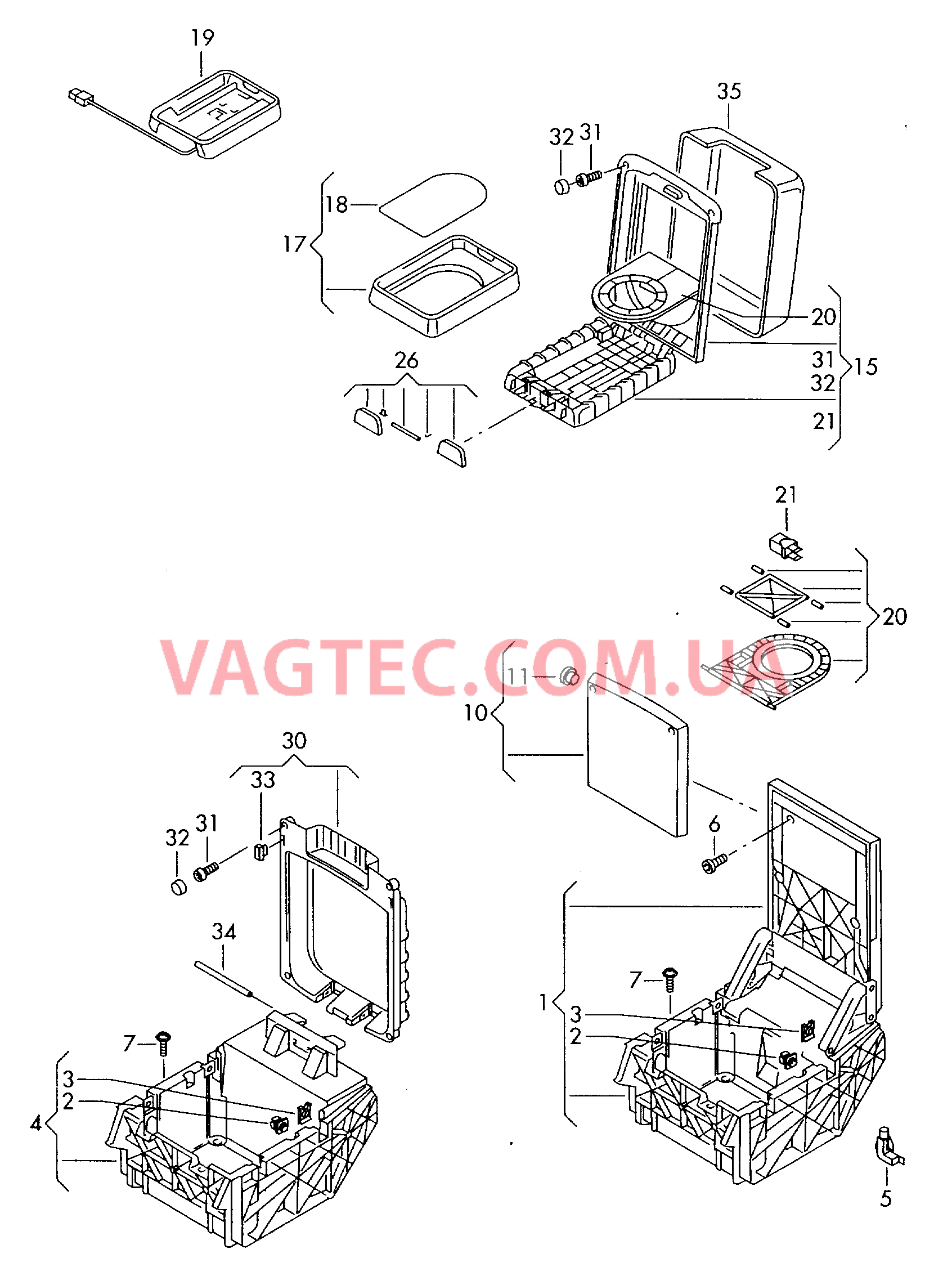 Подлокотник  для VOLKSWAGEN Touareg 2007-1