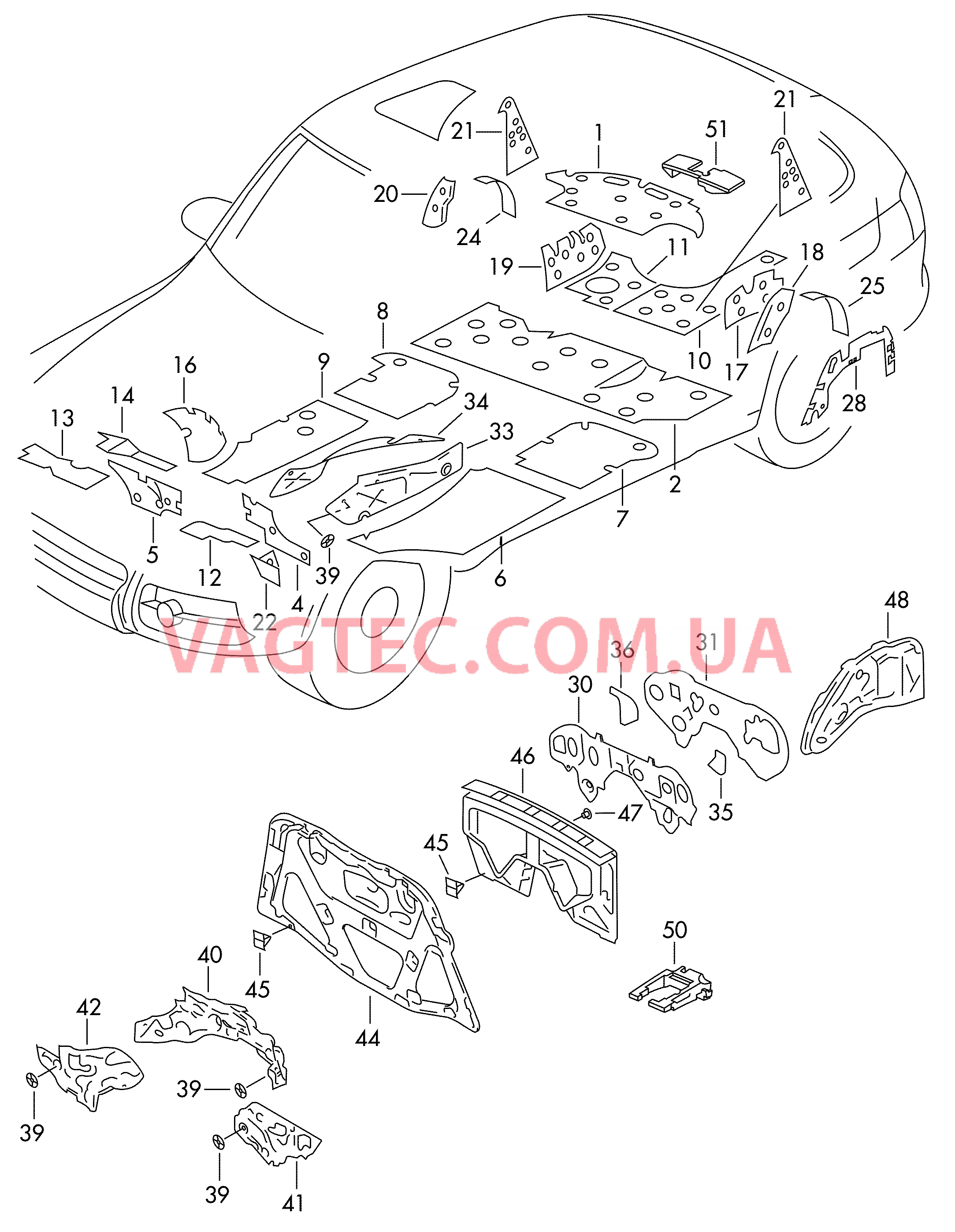 Изоляции  для VOLKSWAGEN Touareg 2007-1