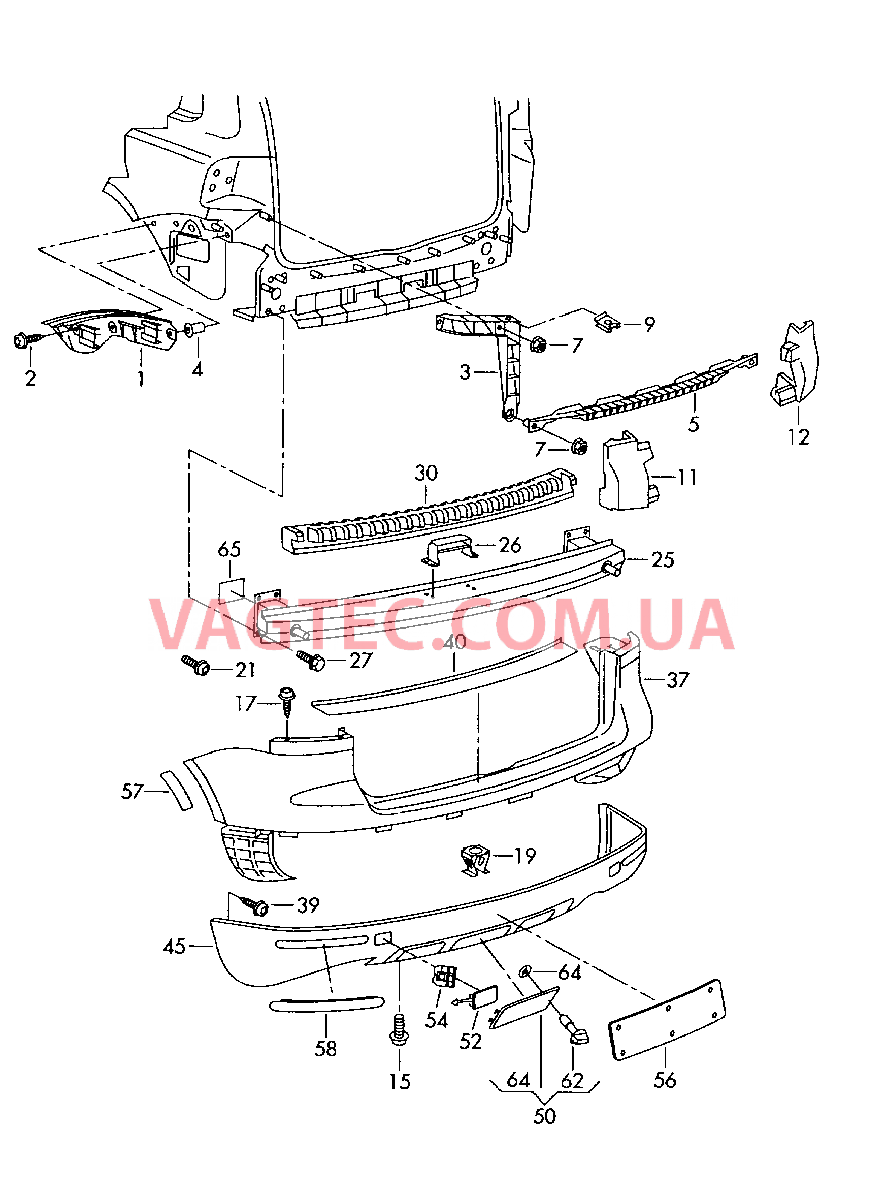 Бампер  для VOLKSWAGEN Touareg 2005
